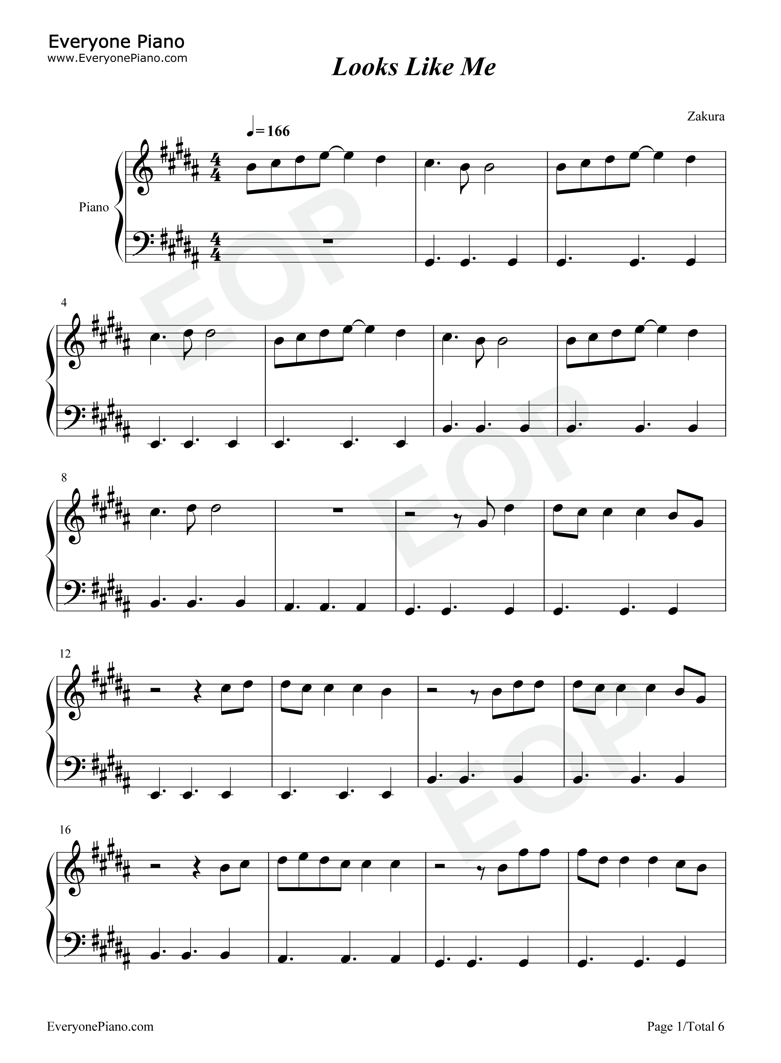 Looks_Like_Me钢琴谱_Dean_Lewis