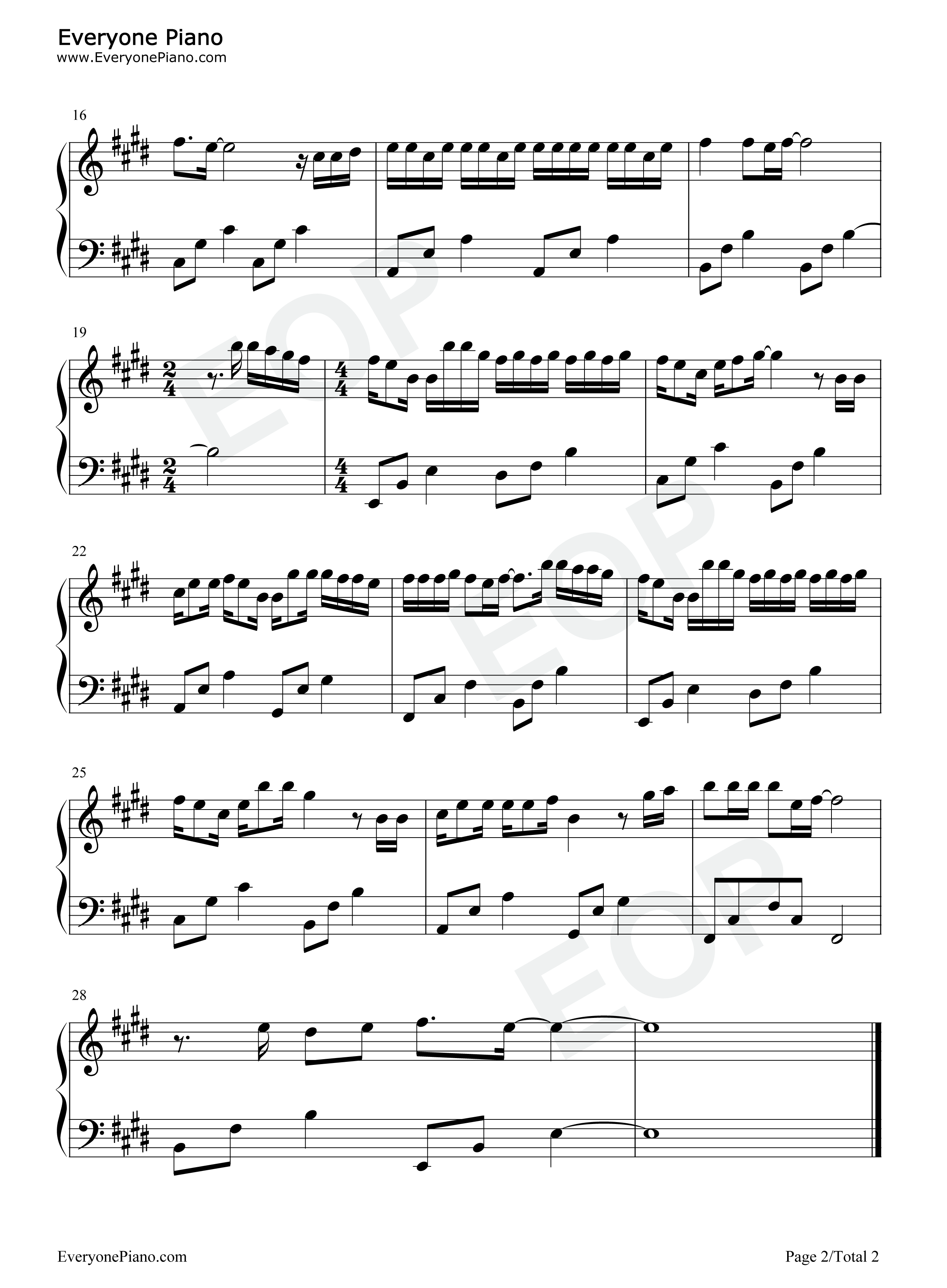 从前说钢琴谱_小阿七