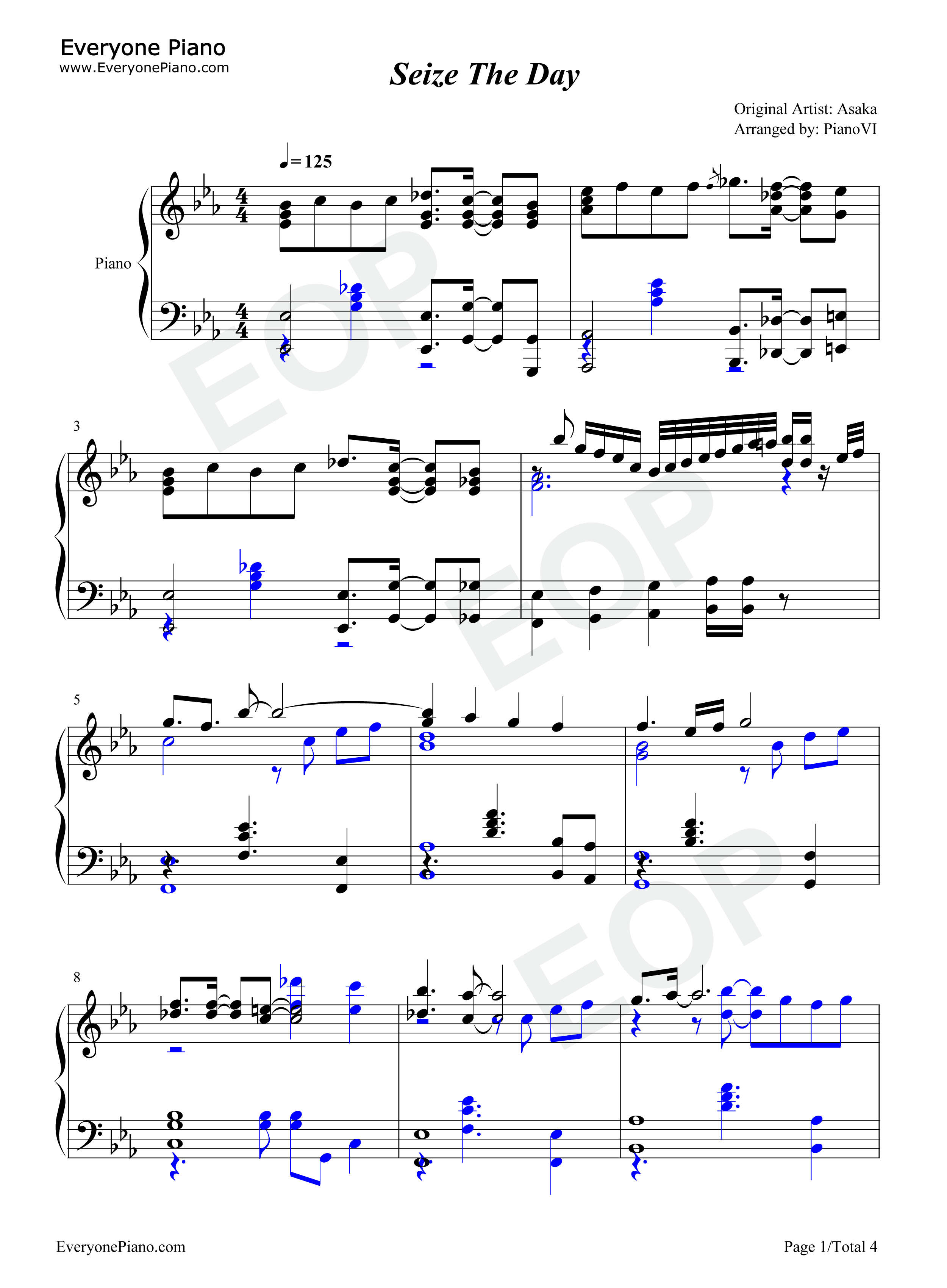 Seize_The_Day钢琴谱_亚咲花