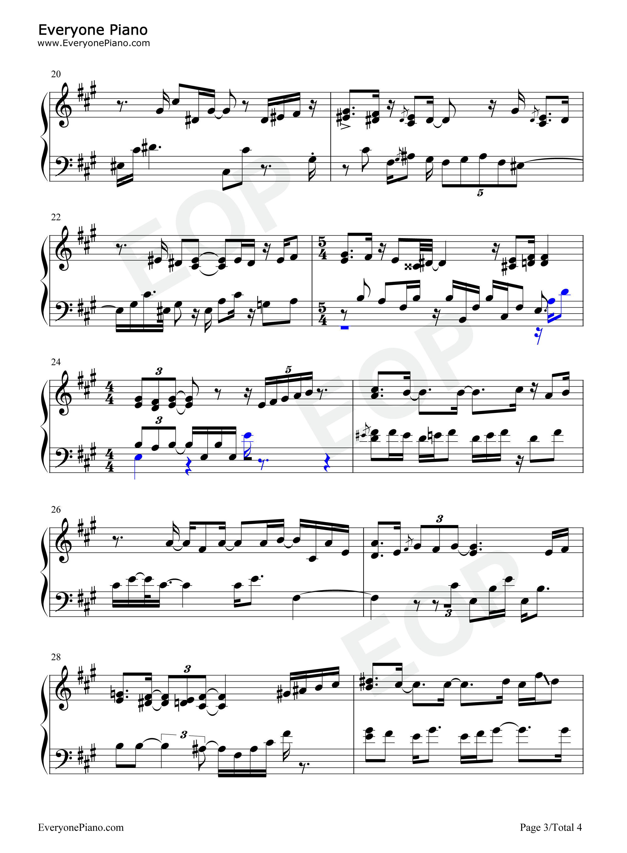 Overjoyed钢琴谱_Stevie_Wonder