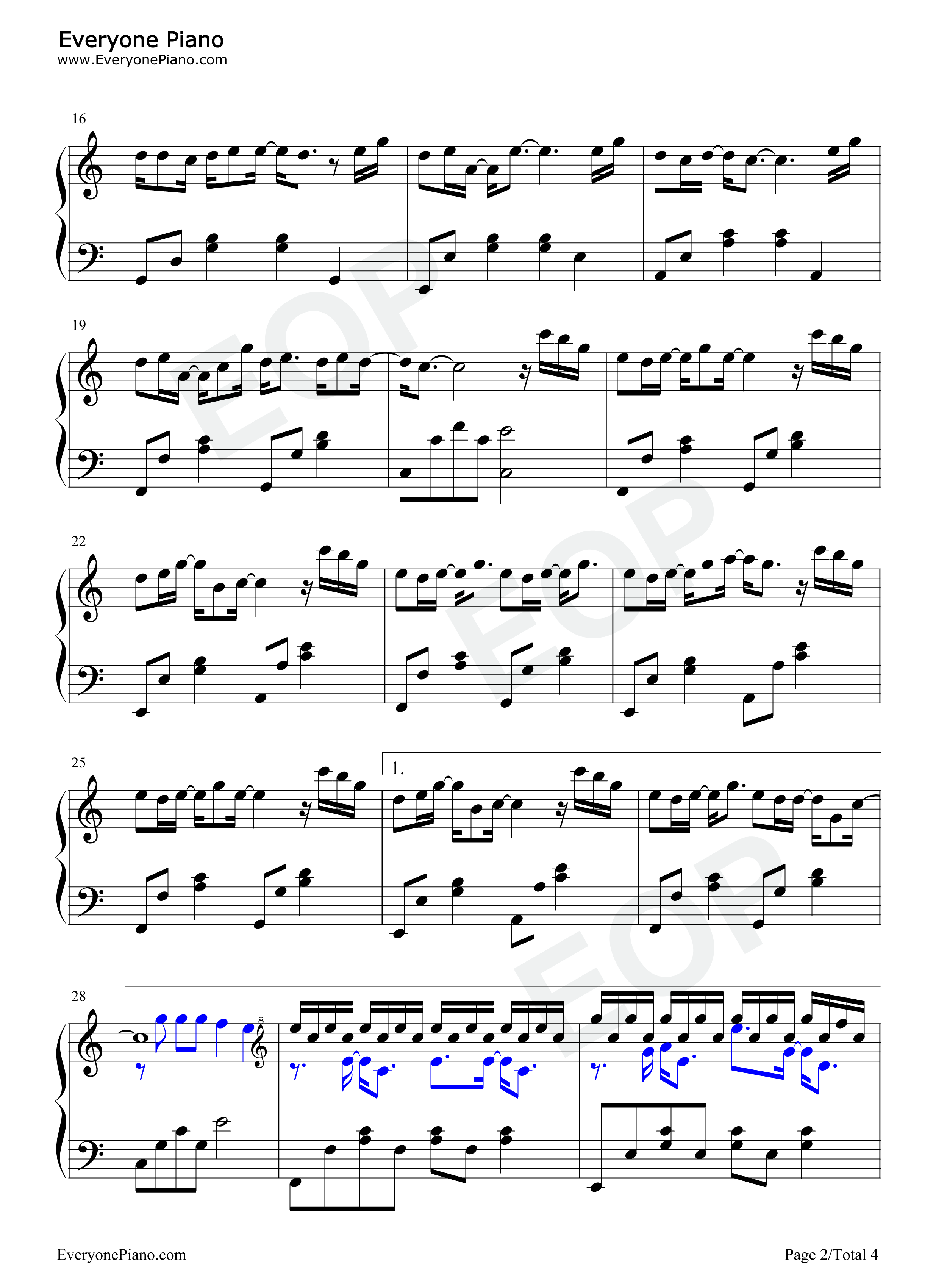 没有人心疼我钢琴谱_陈雪凝