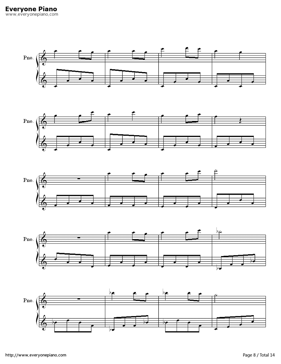 新年钢琴谱_八音盒