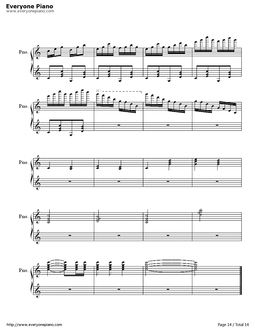 新年钢琴谱_八音盒