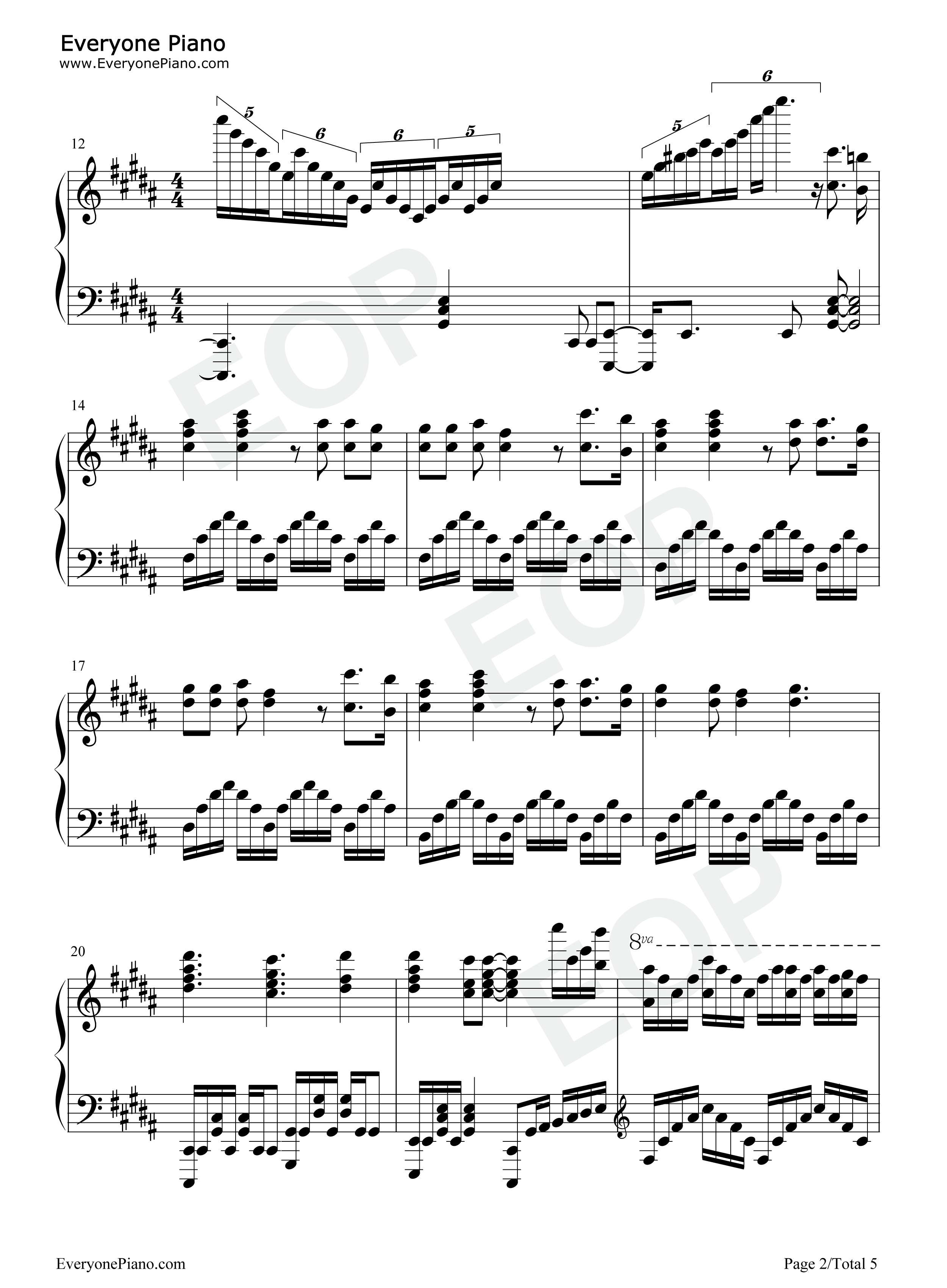 イこうぜ_パラダイス钢琴谱_间岛淳司_小林裕介_富田美忧