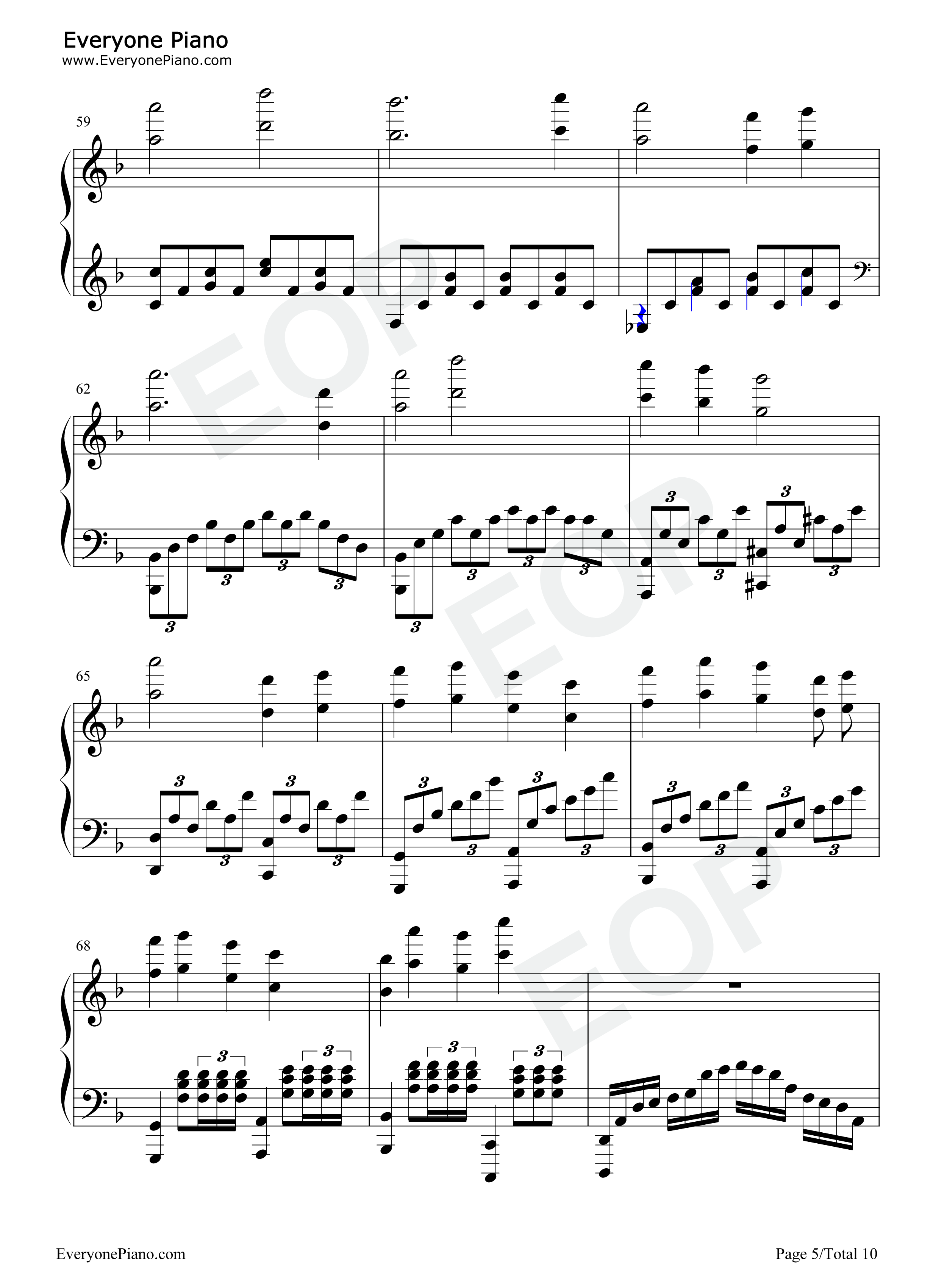 祢豆子主题曲钢琴谱_椎名豪