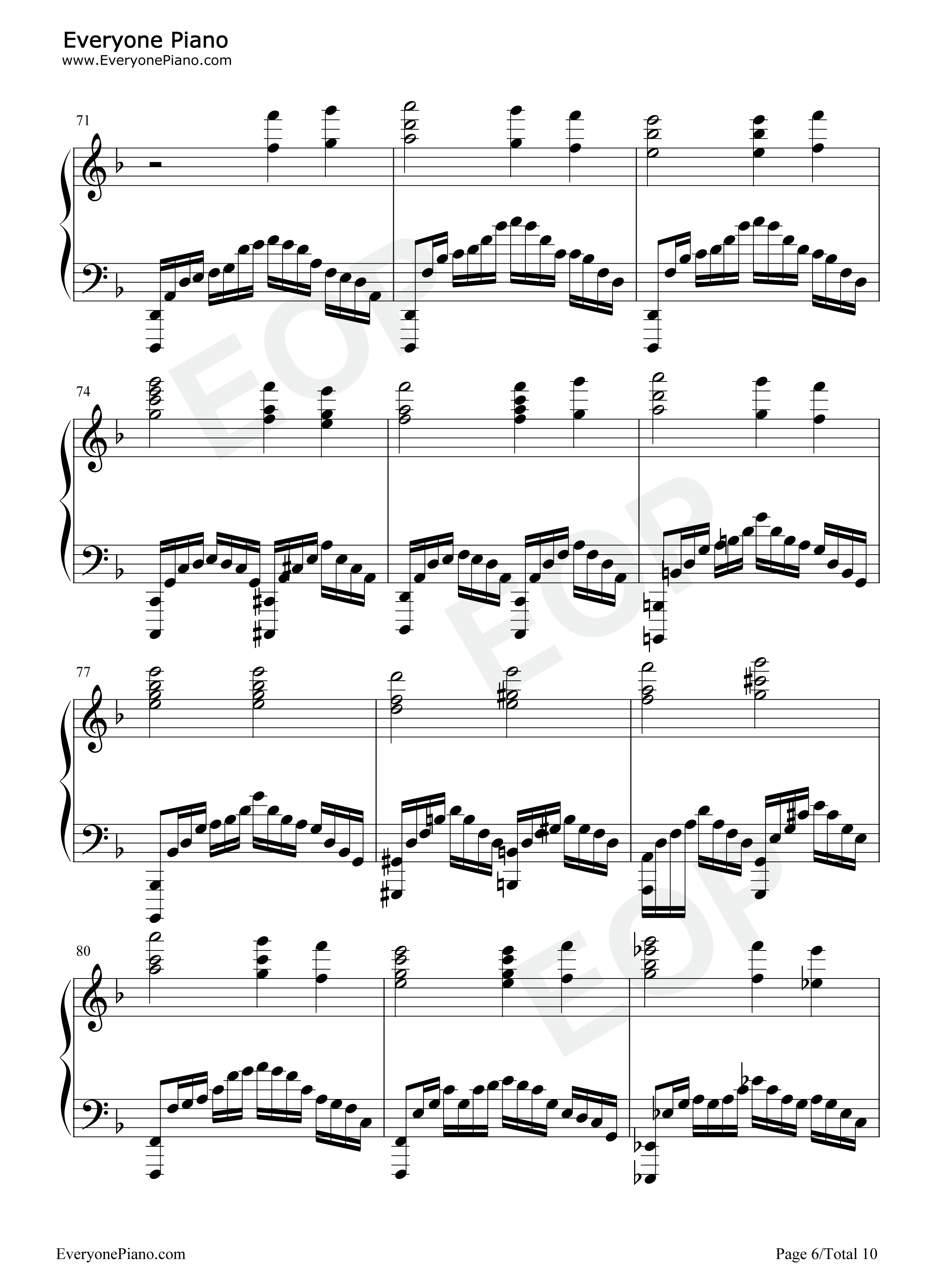 祢豆子主题曲钢琴谱_椎名豪