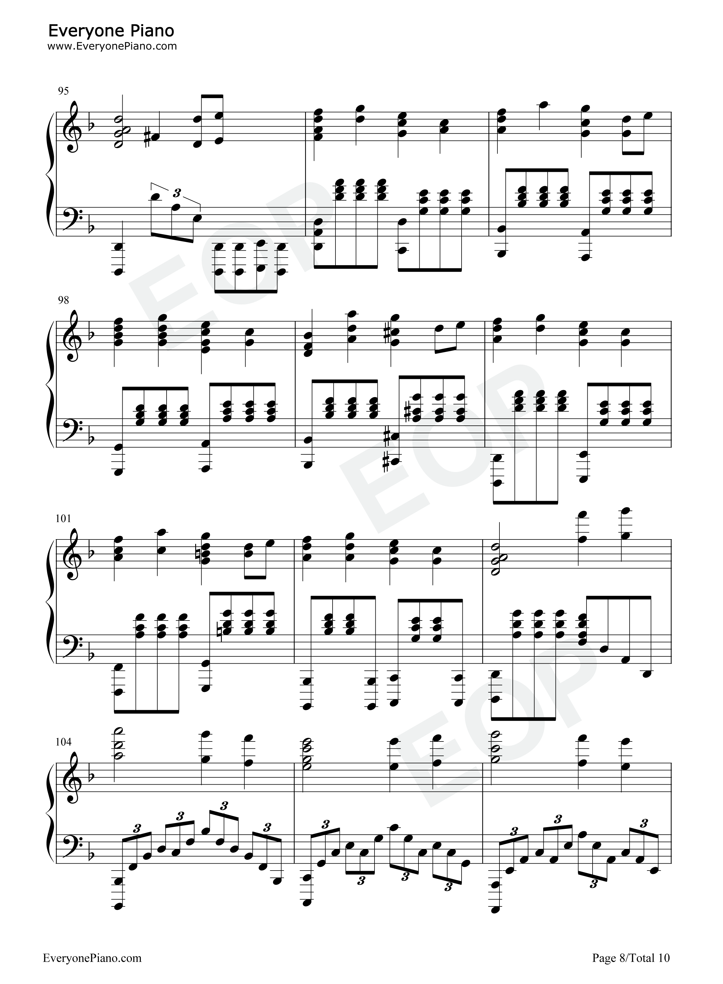 祢豆子主题曲钢琴谱_椎名豪