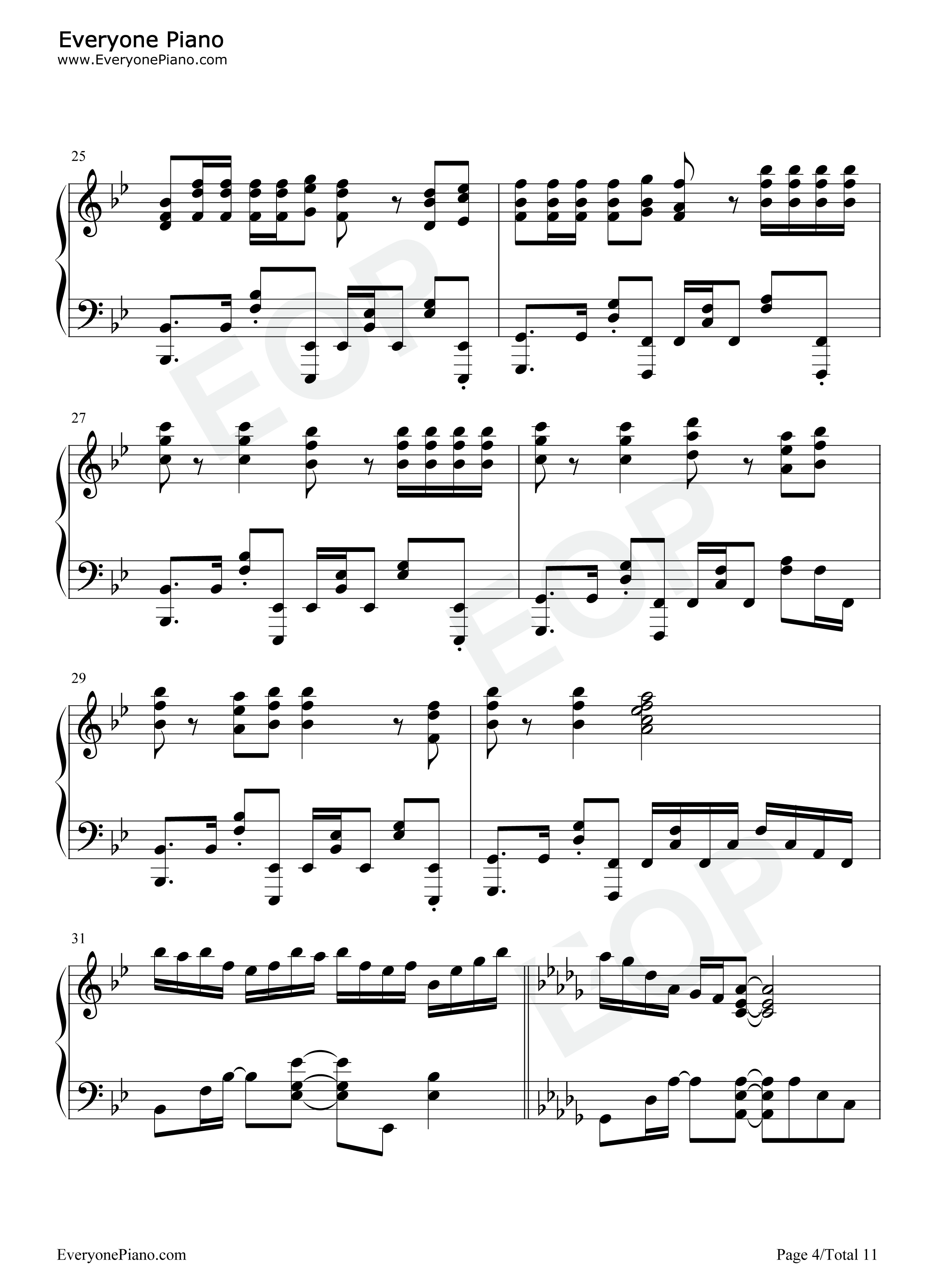 Only_one_yell钢琴谱_9_tie