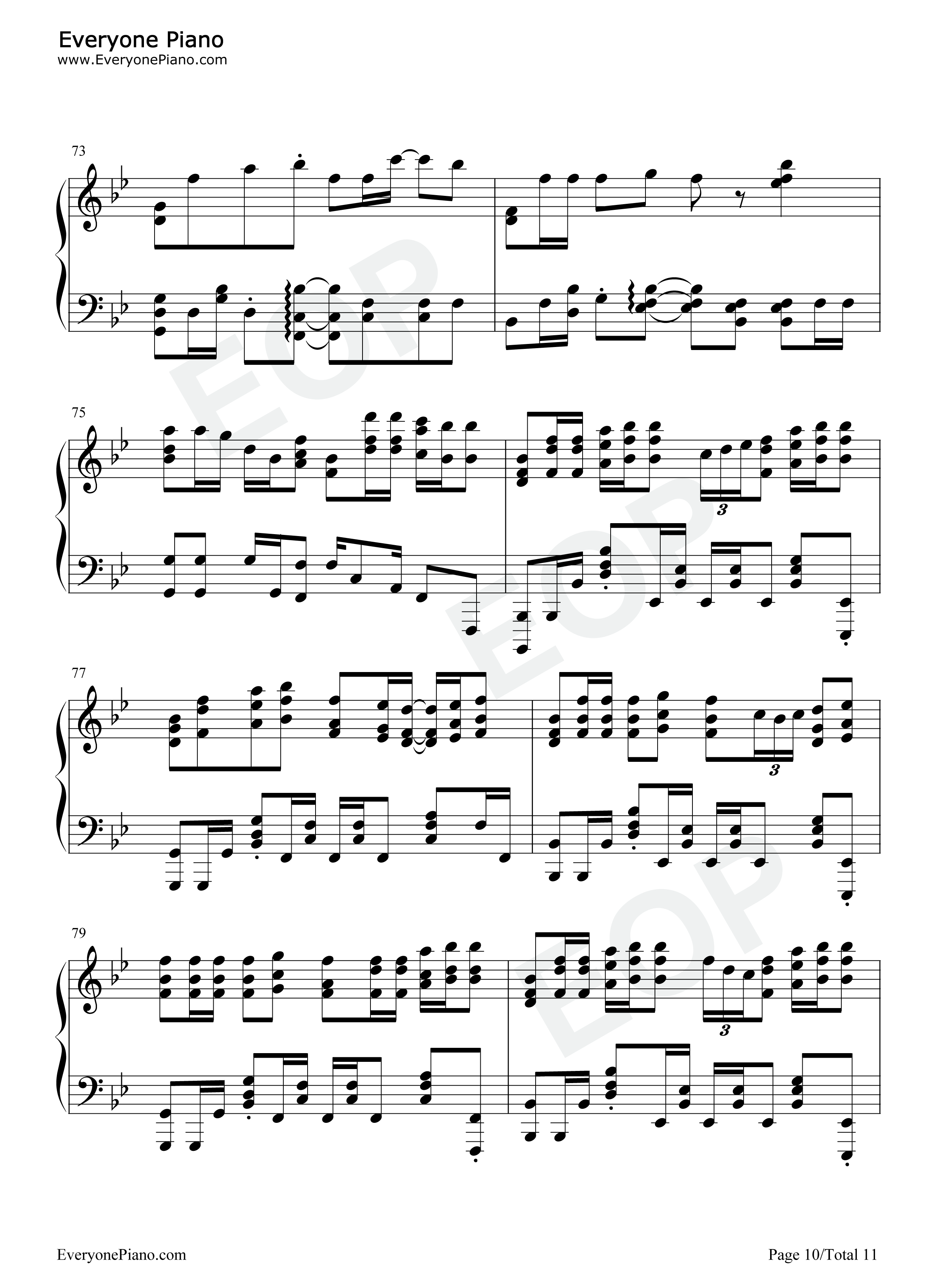 Only_one_yell钢琴谱_9_tie