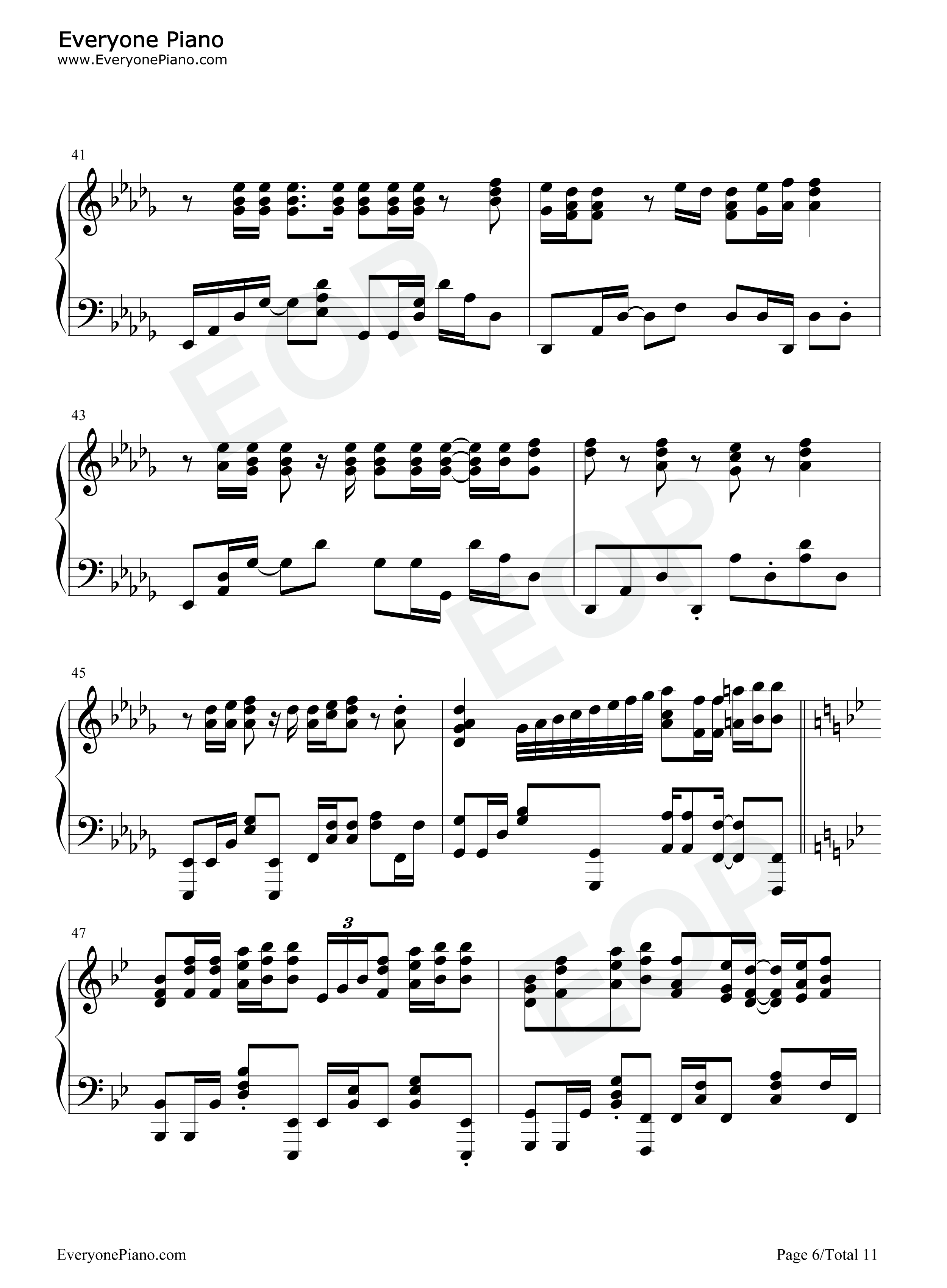 Only_one_yell钢琴谱_9_tie