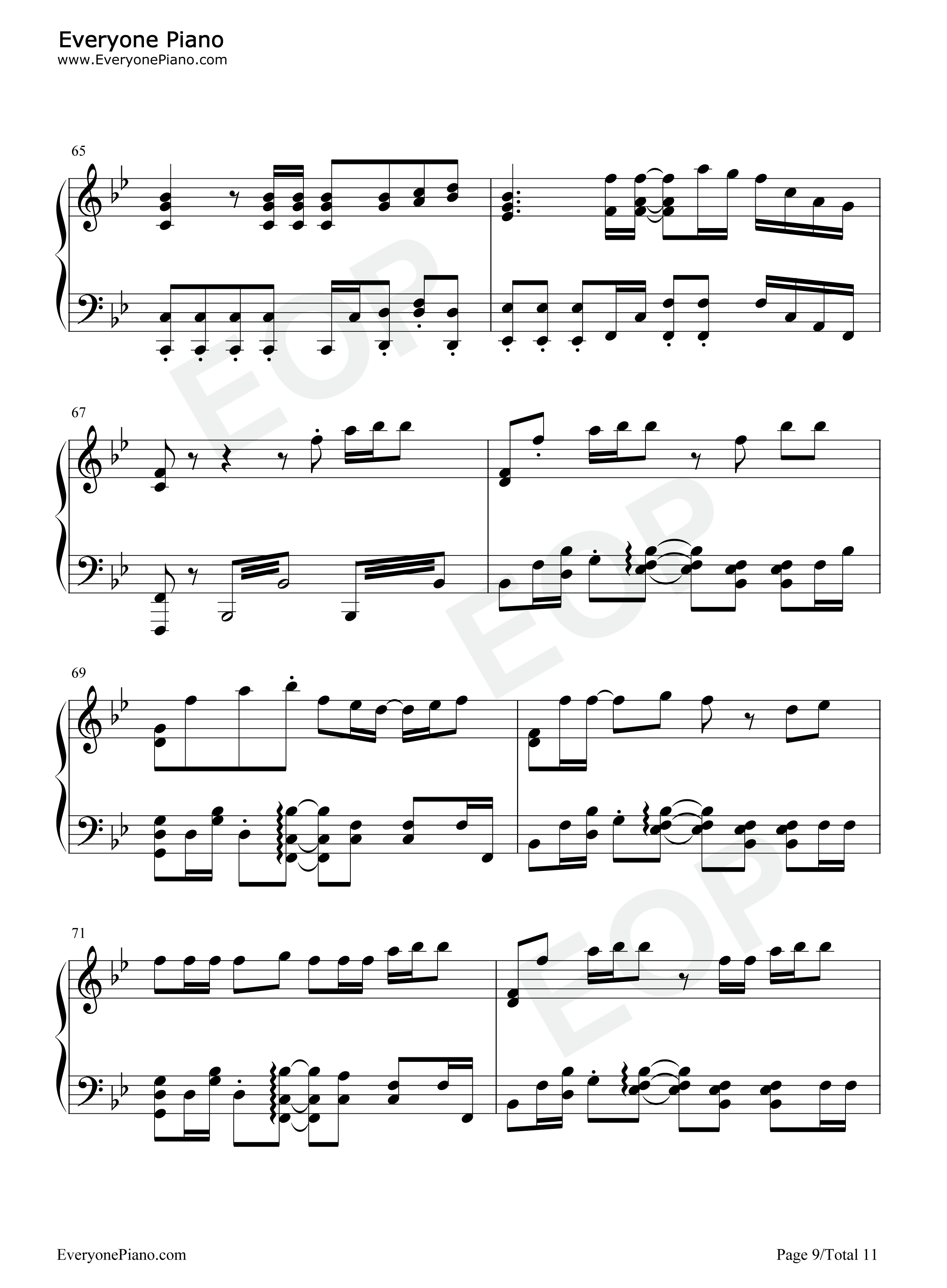 Only_one_yell钢琴谱_9_tie