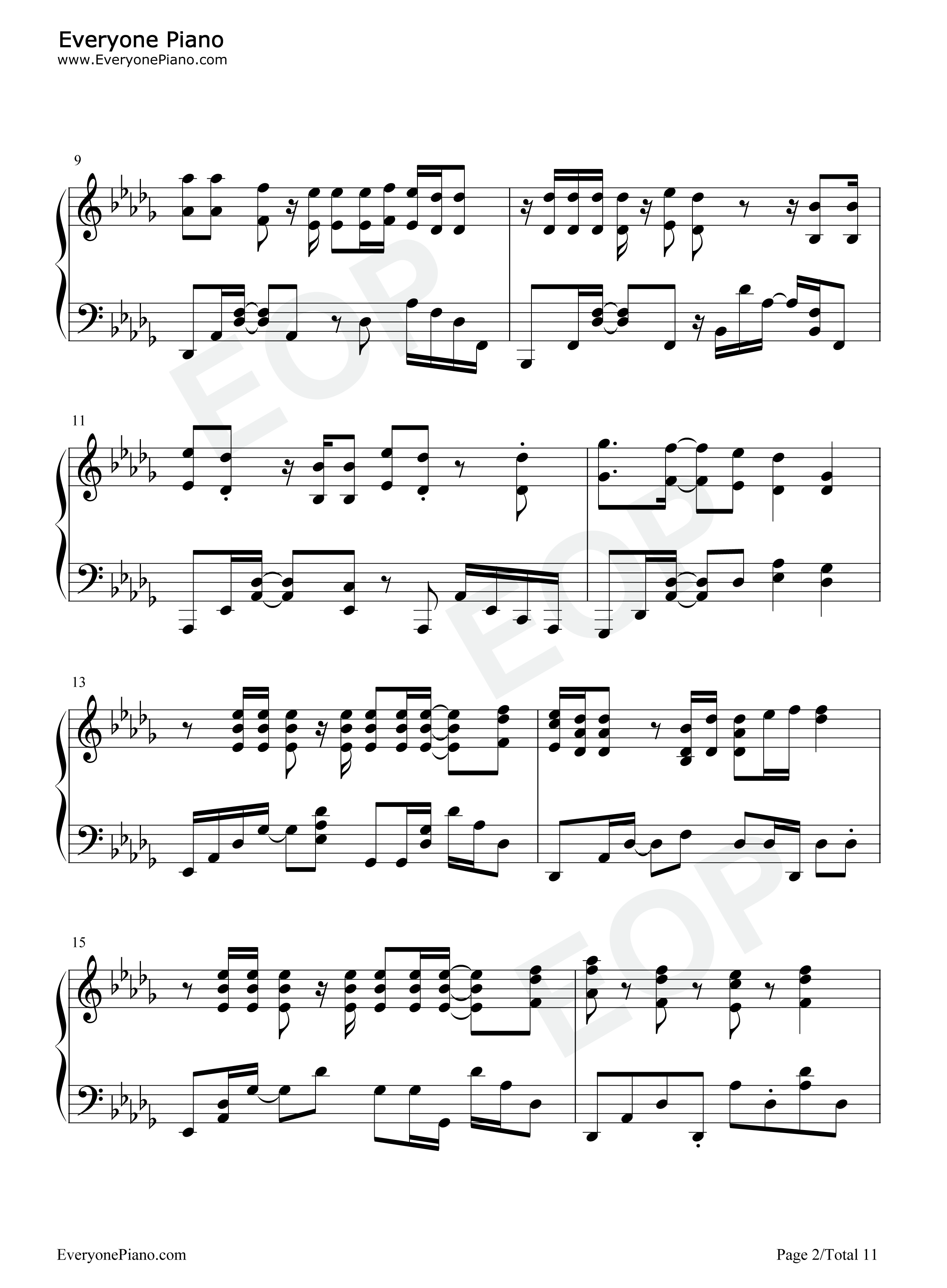 Only_one_yell钢琴谱_9_tie