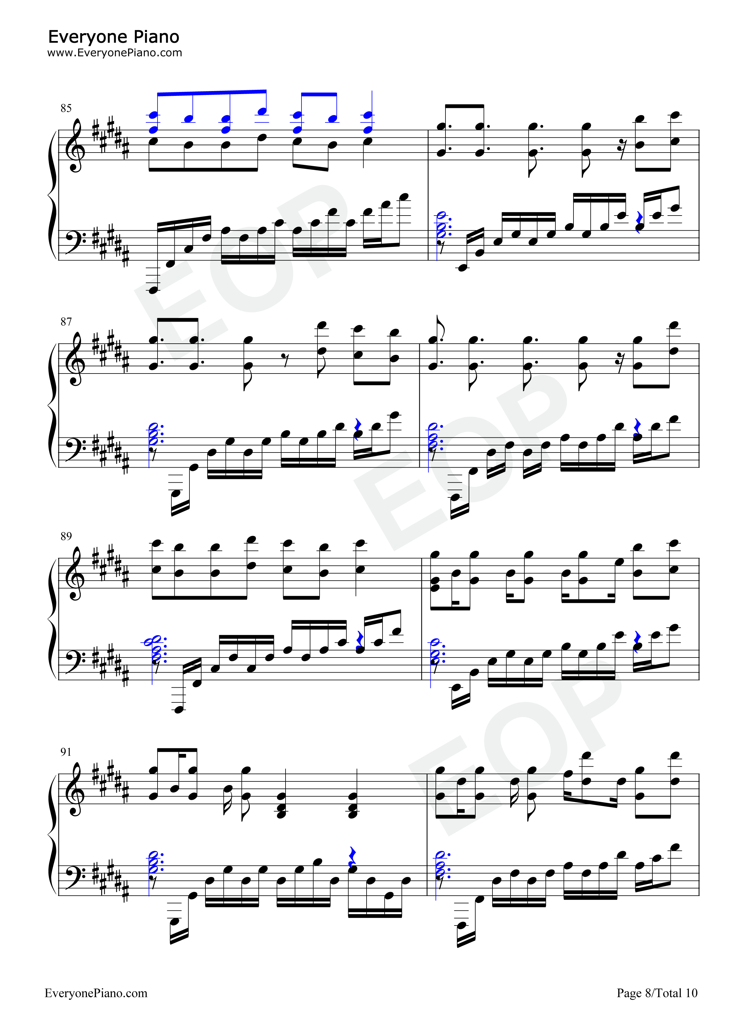 One_Last_Kiss钢琴谱_宇多田光