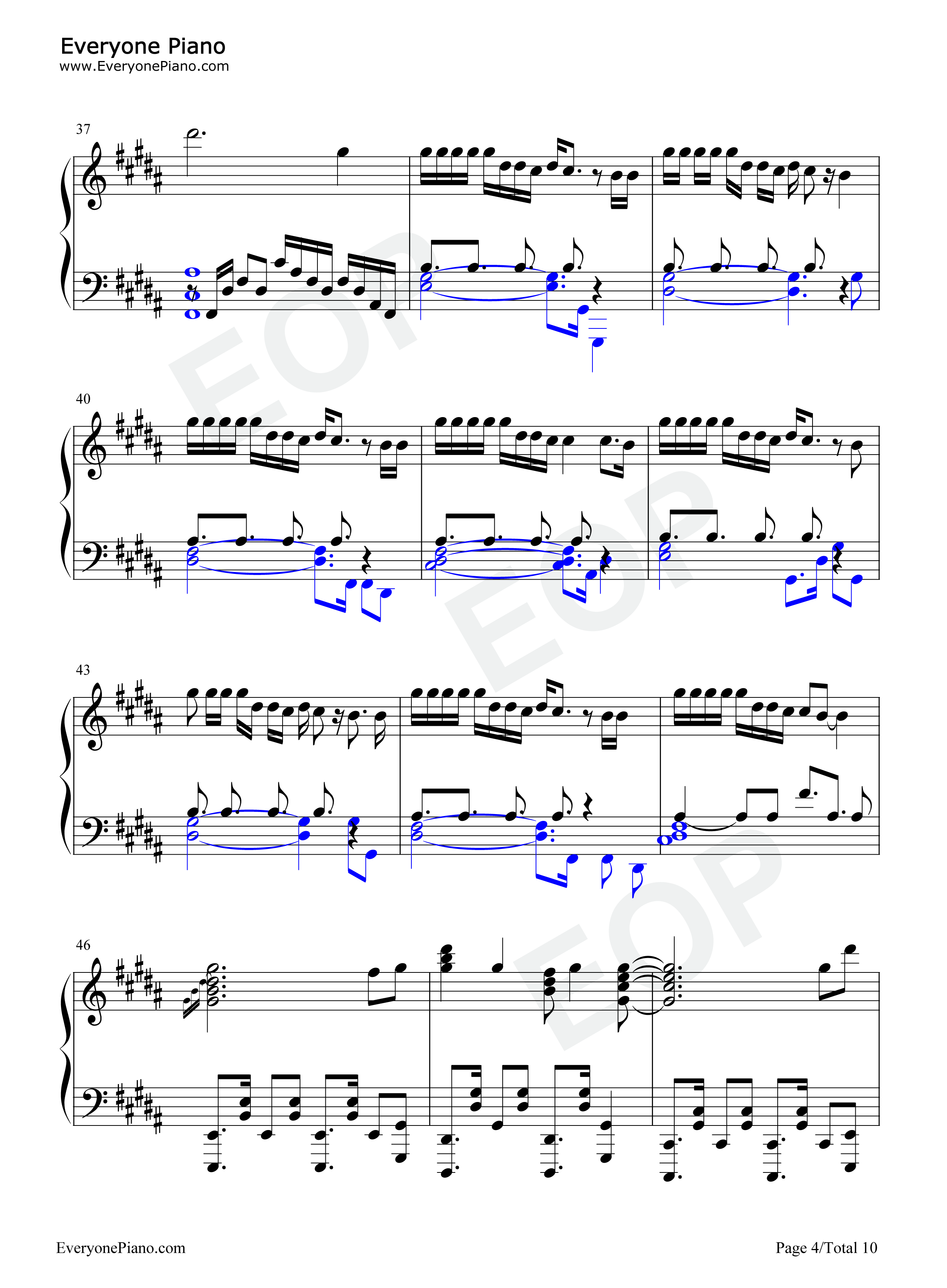 One_Last_Kiss钢琴谱_宇多田光