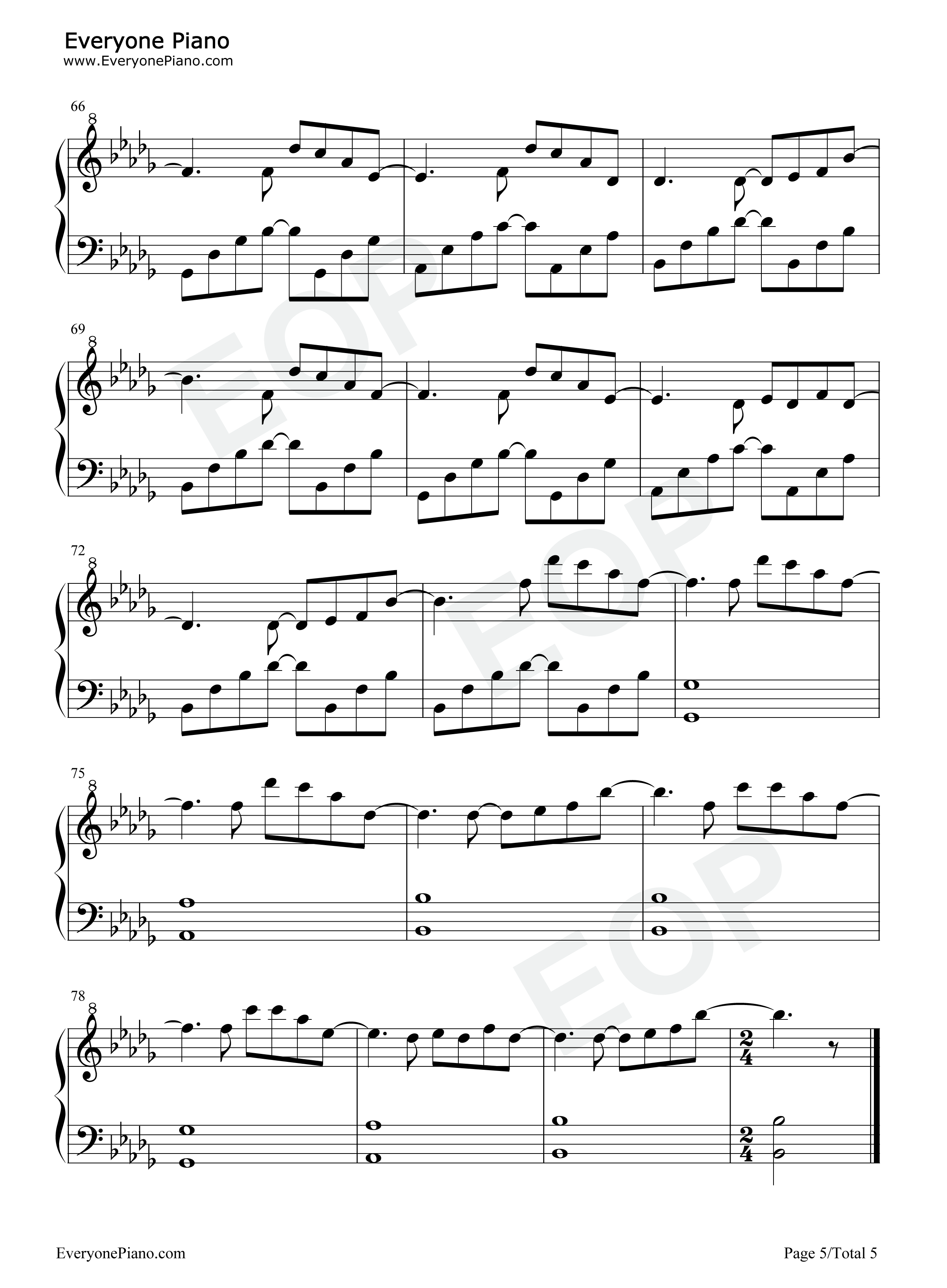 潮汐_Natural钢琴谱_安苏羽_傅梦彤