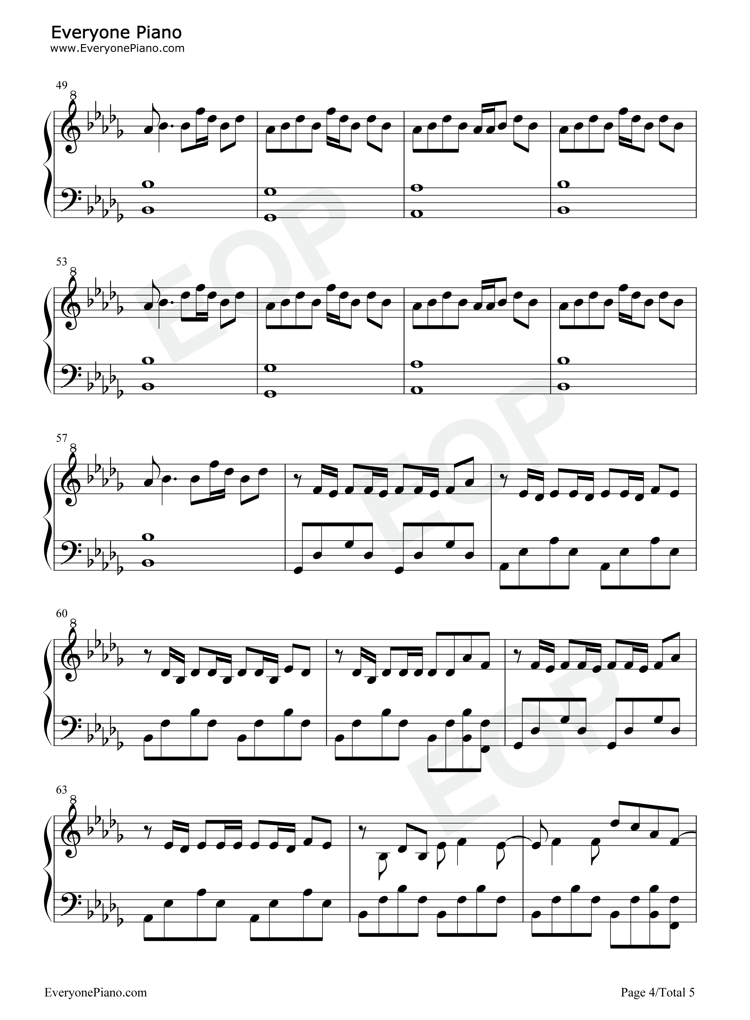 潮汐_Natural钢琴谱_安苏羽_傅梦彤