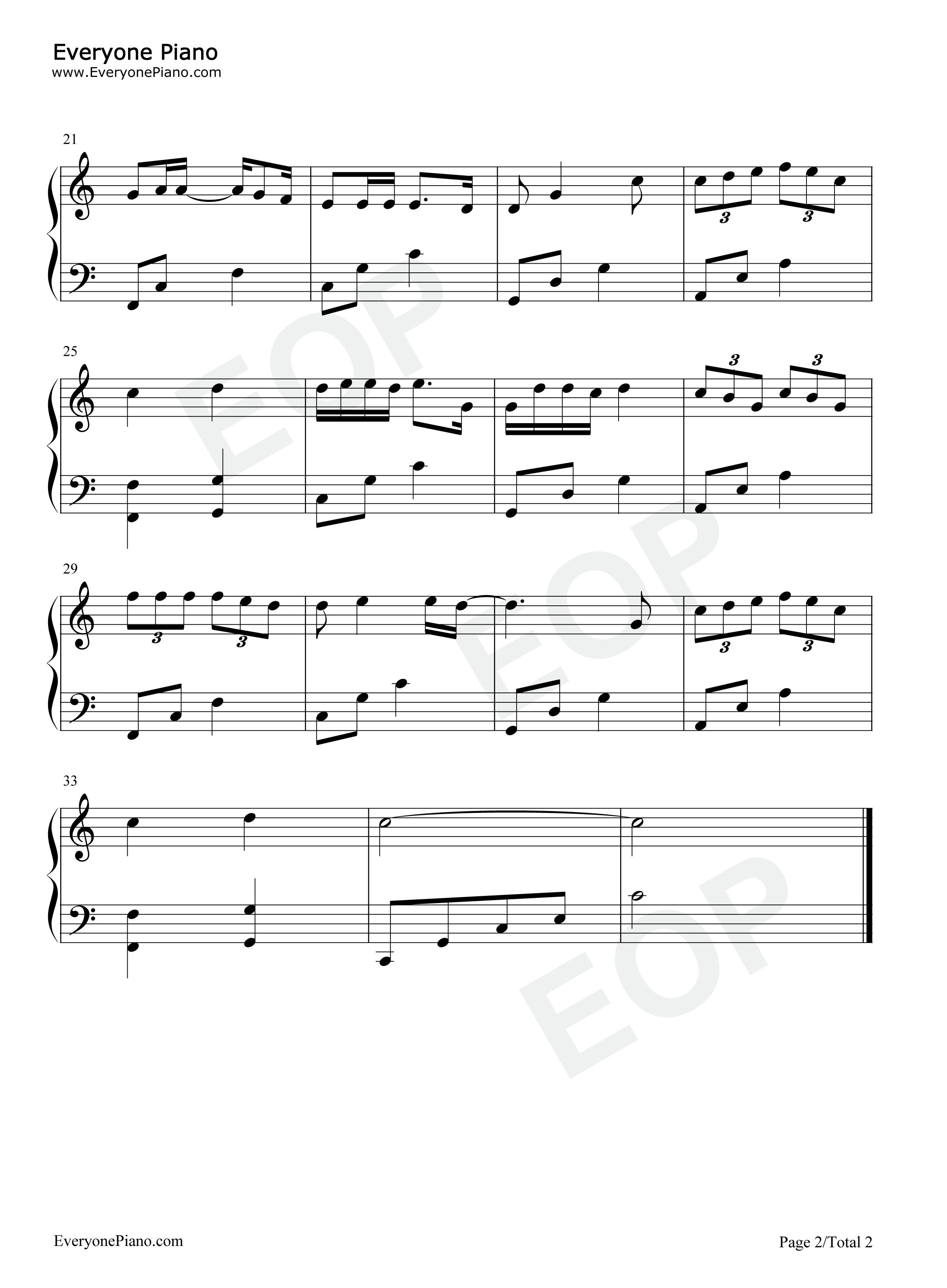 天天看到你钢琴谱_阿杜