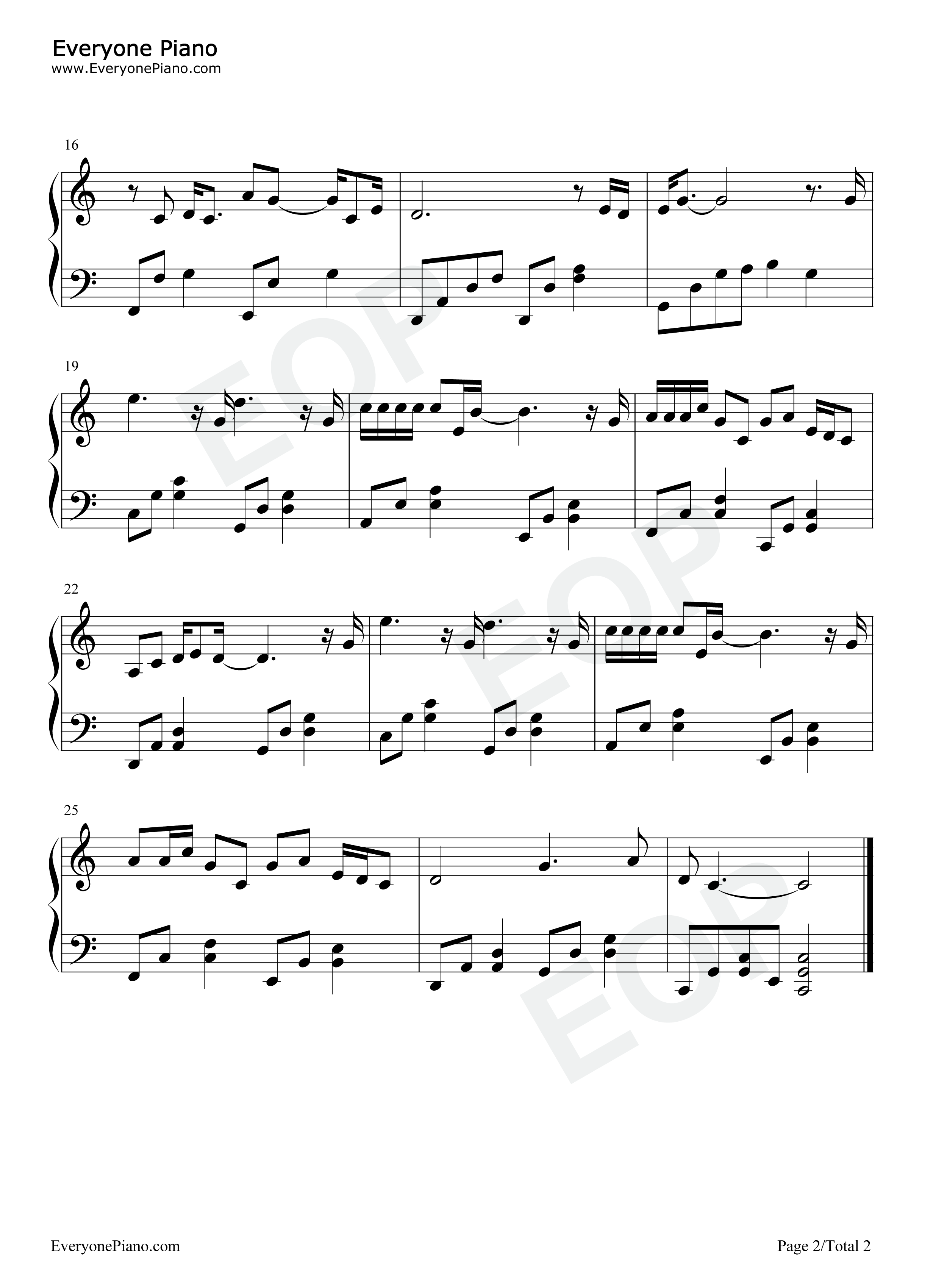 一生中最爱钢琴谱_谭咏麟