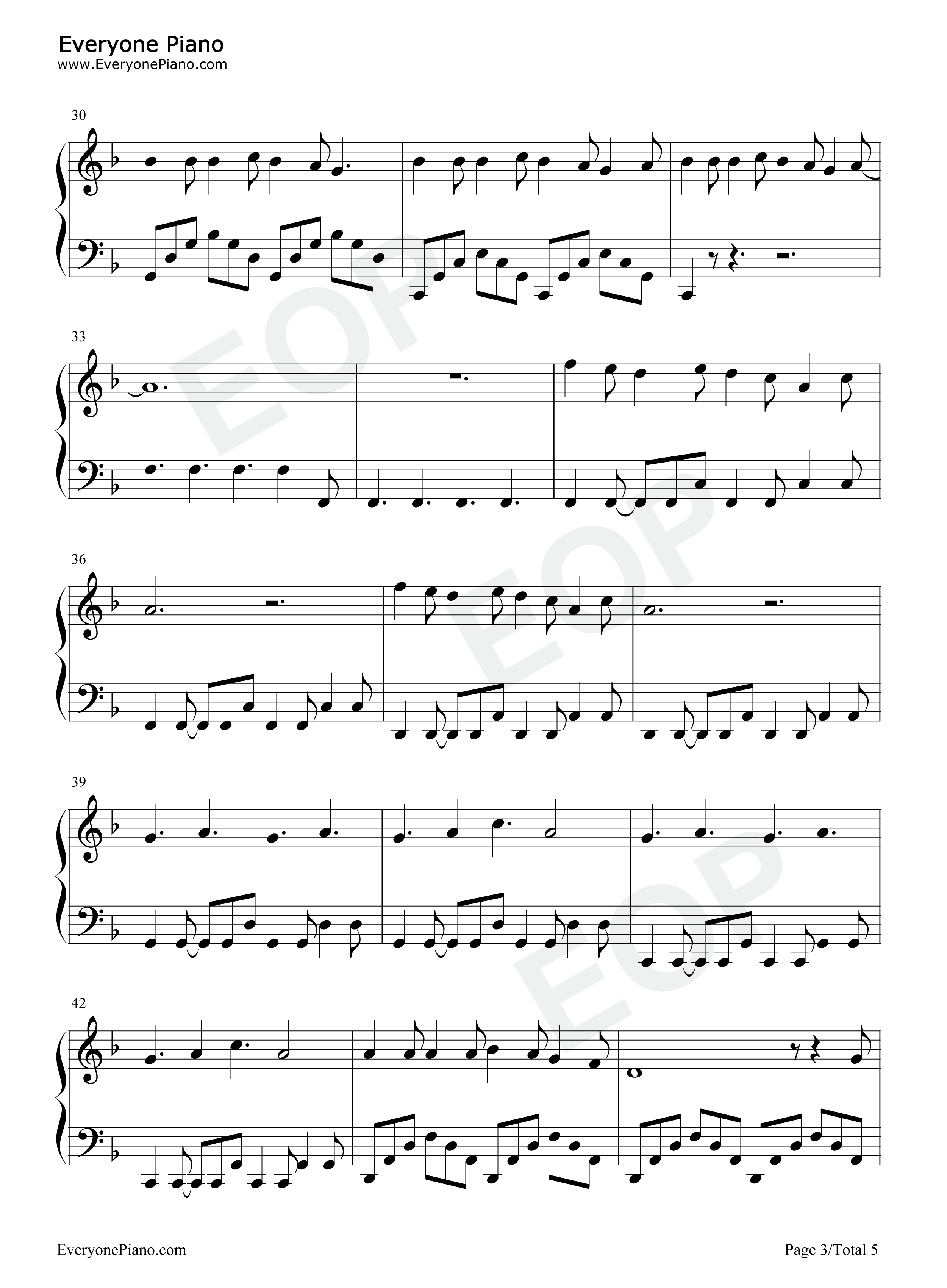 Fingers_Crossed钢琴谱_Lauren_Spencer_Smith