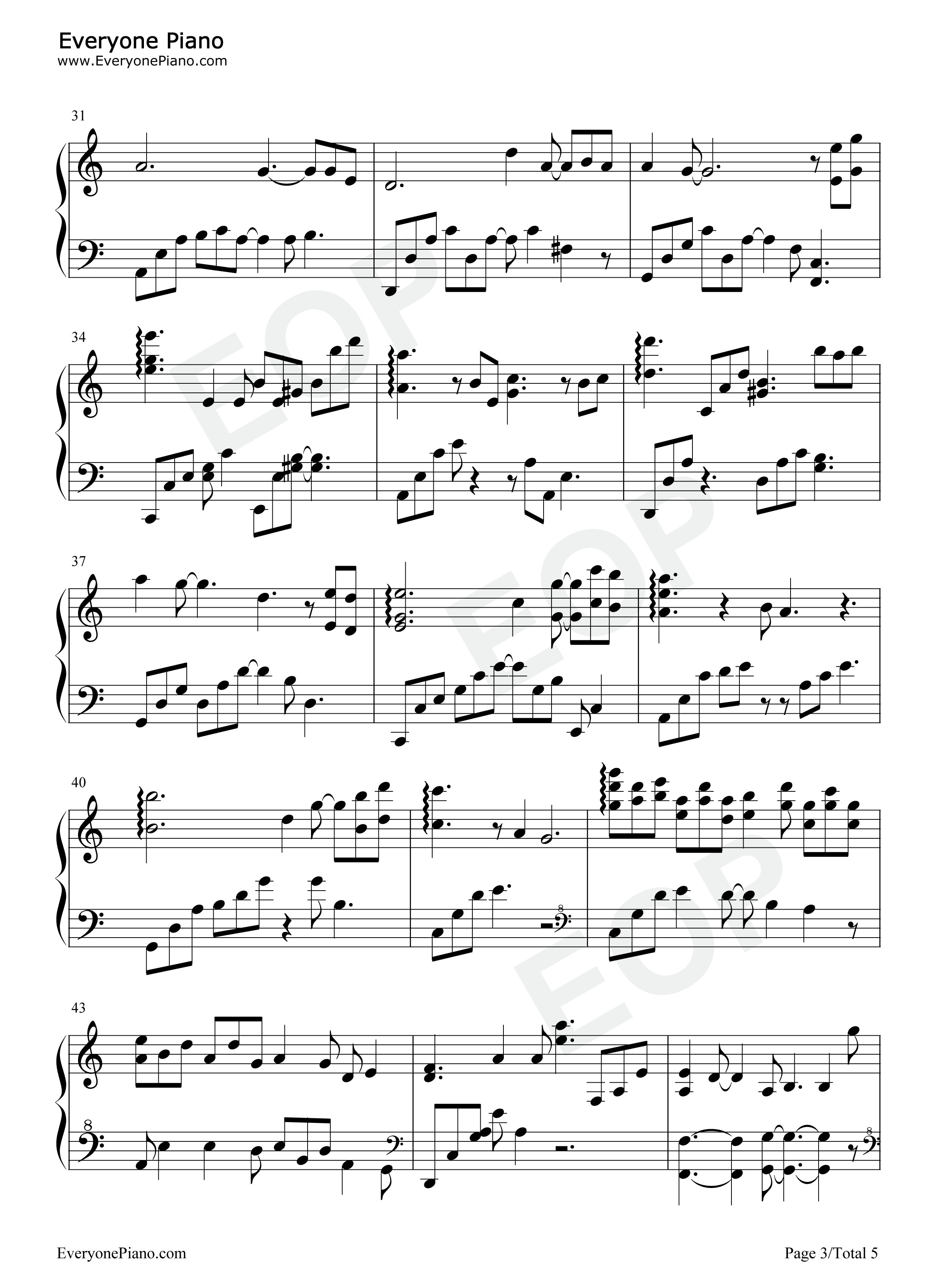 独上西楼钢琴谱_邓丽君