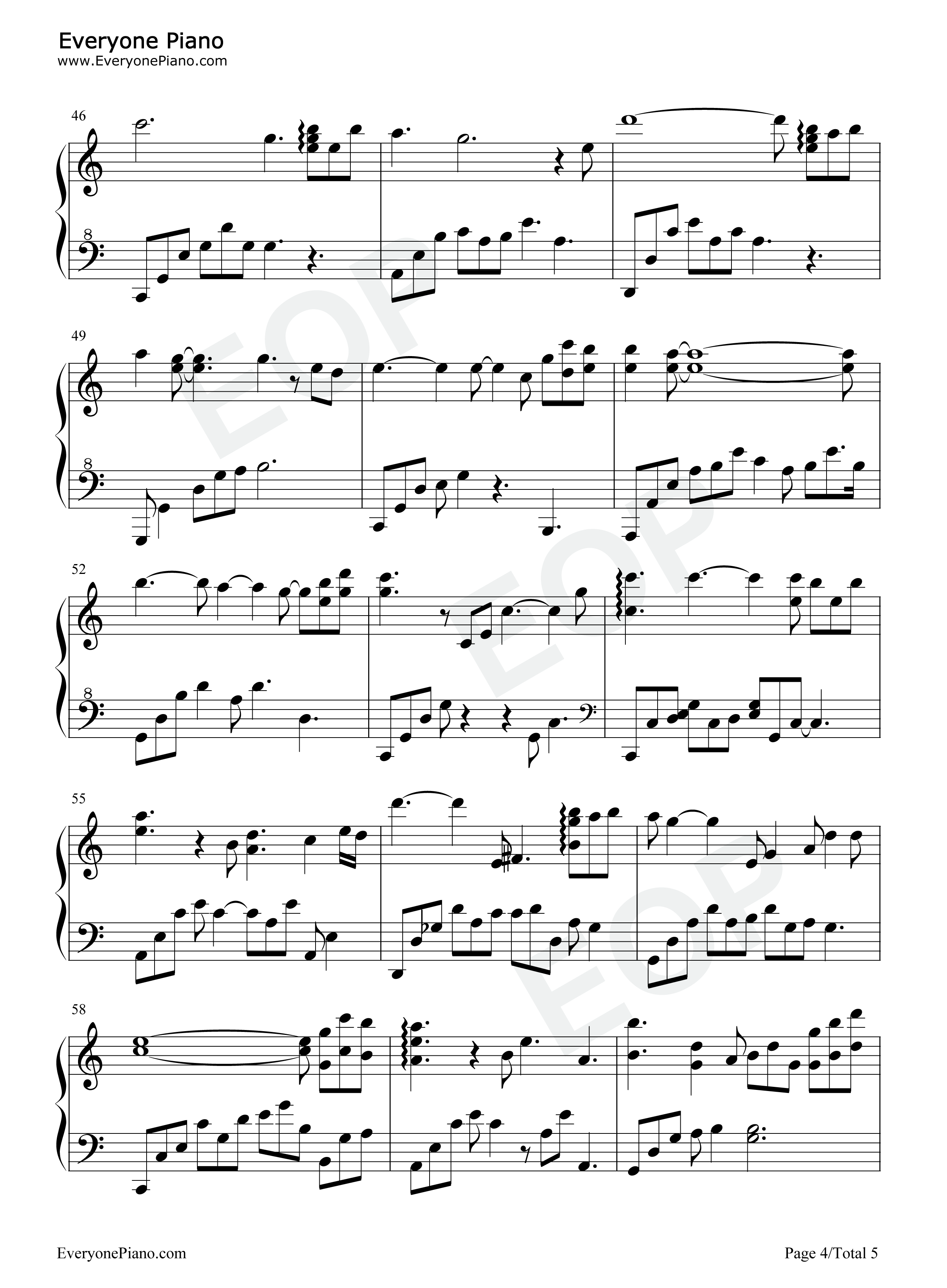 独上西楼钢琴谱_邓丽君