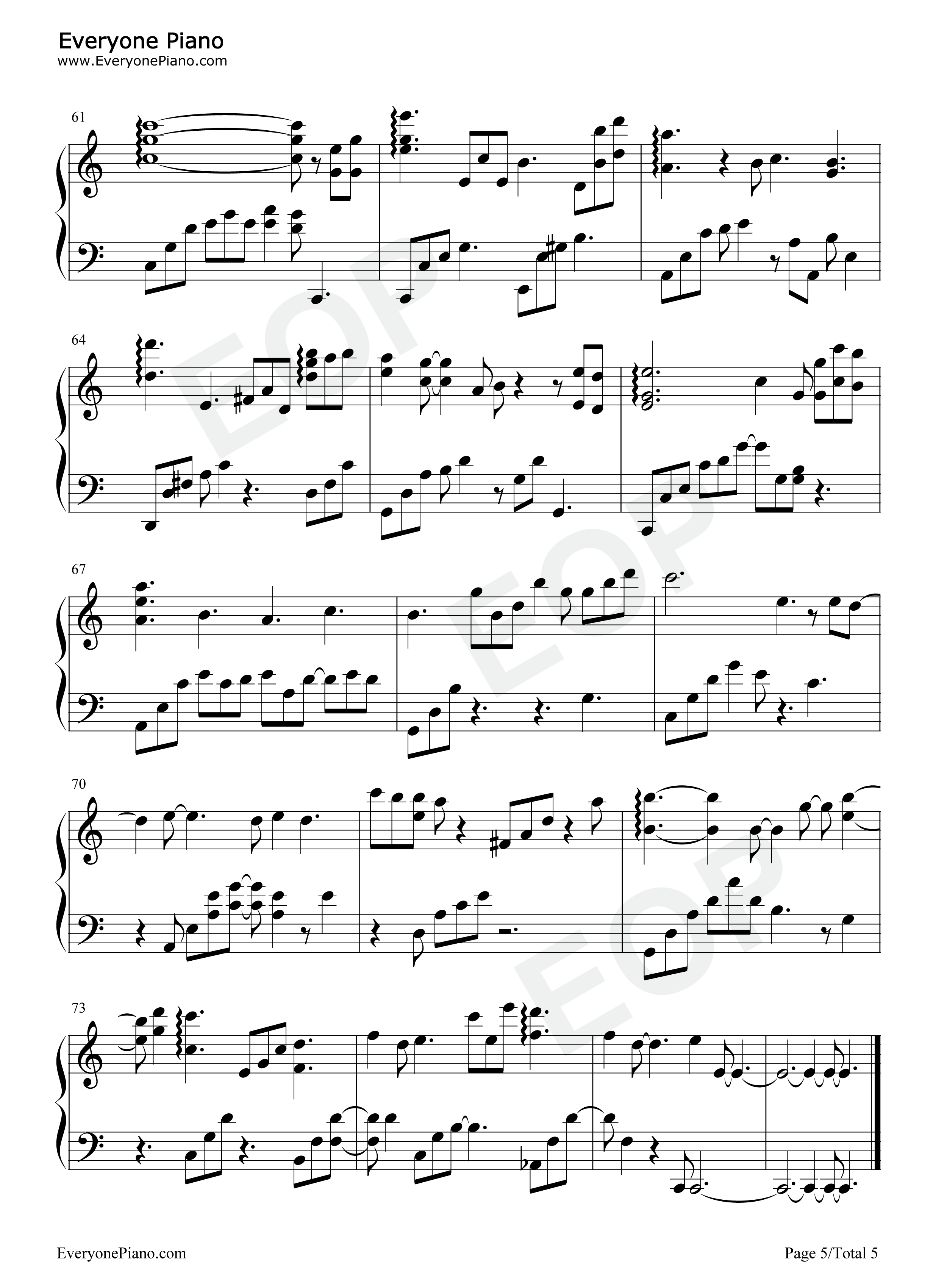 独上西楼钢琴谱_邓丽君