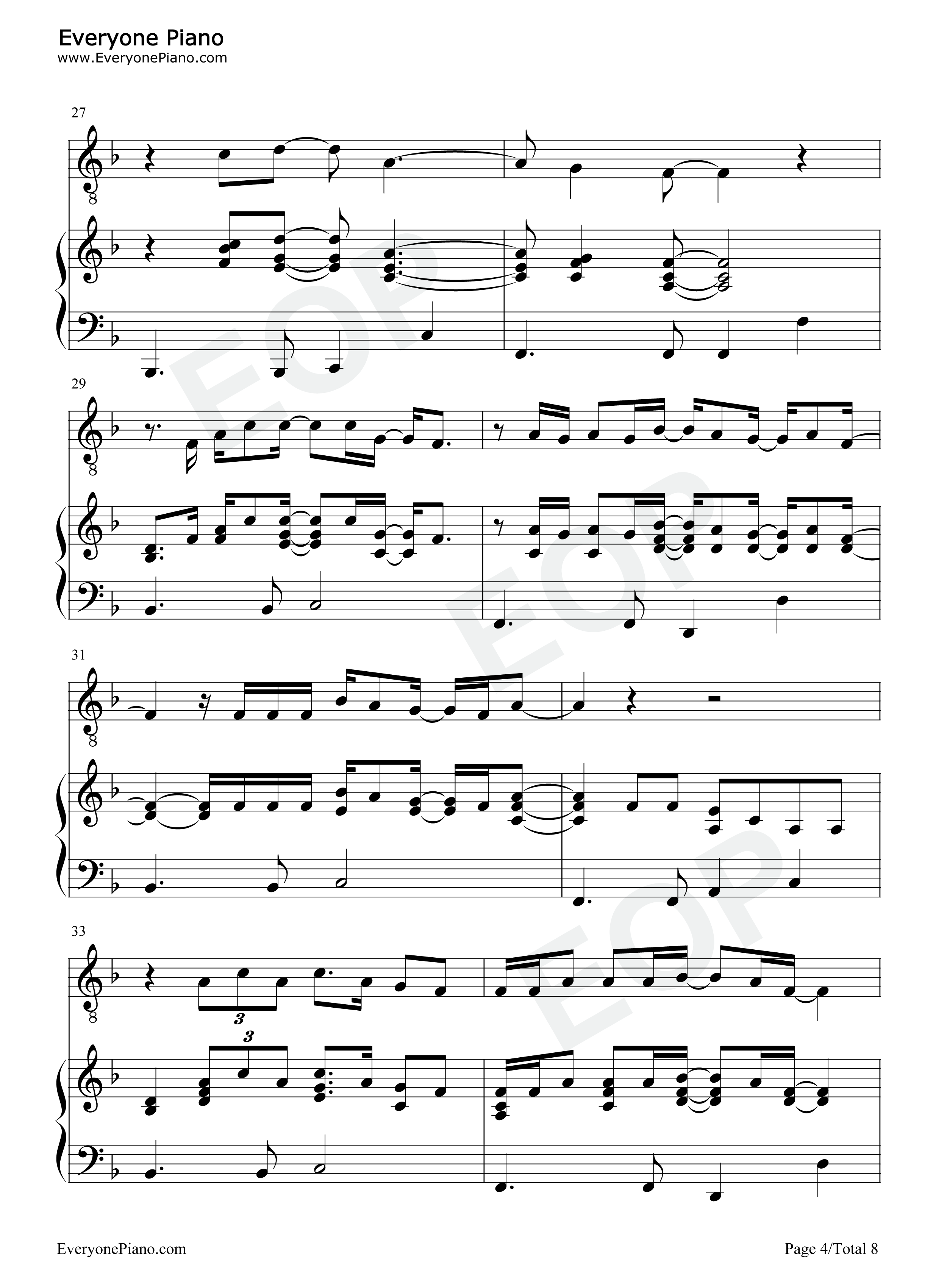 Bye_Bye_Baby钢琴谱_Taylor_Swift