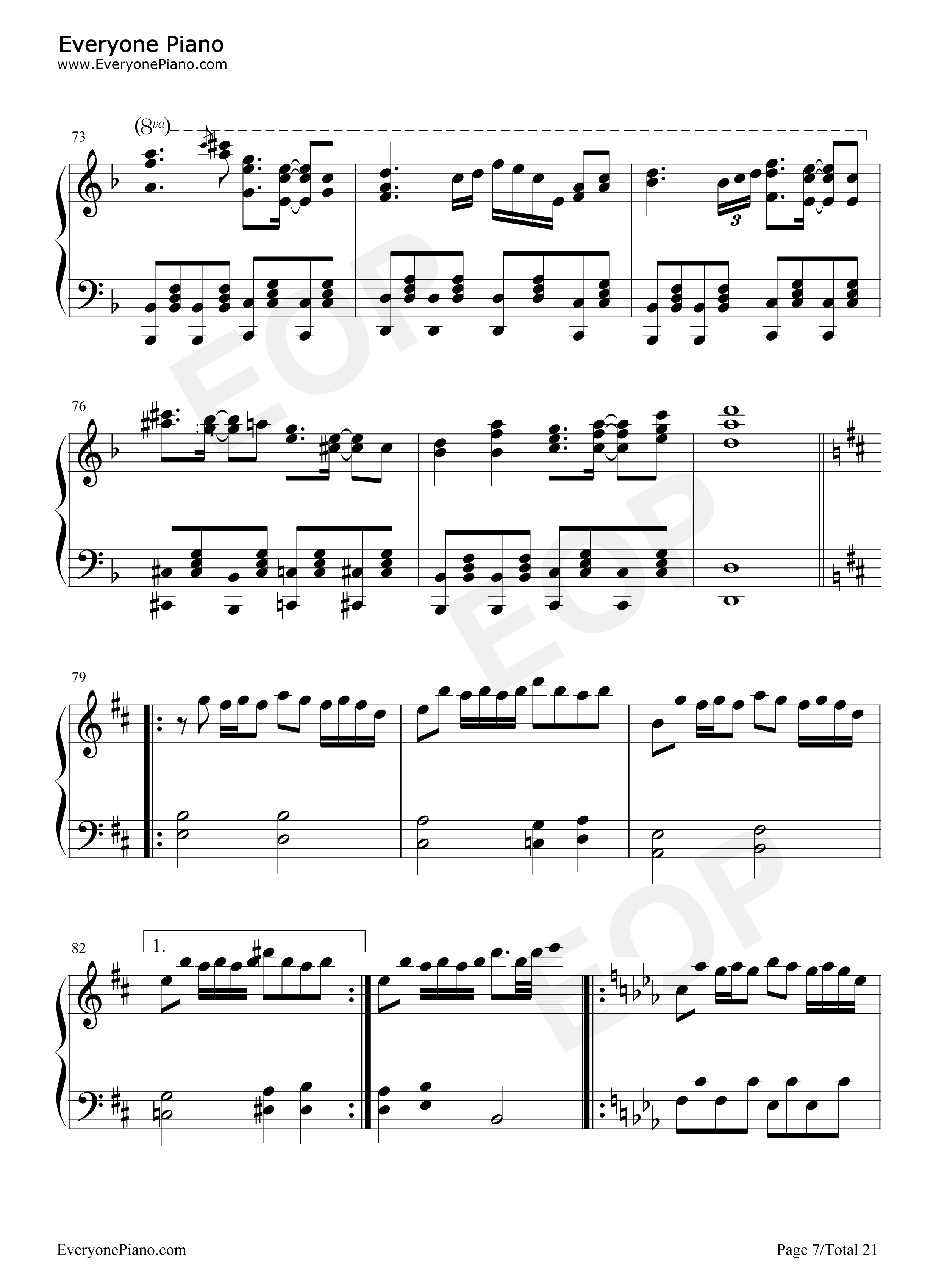 Touhou_Piano_Medley钢琴谱_Touhou