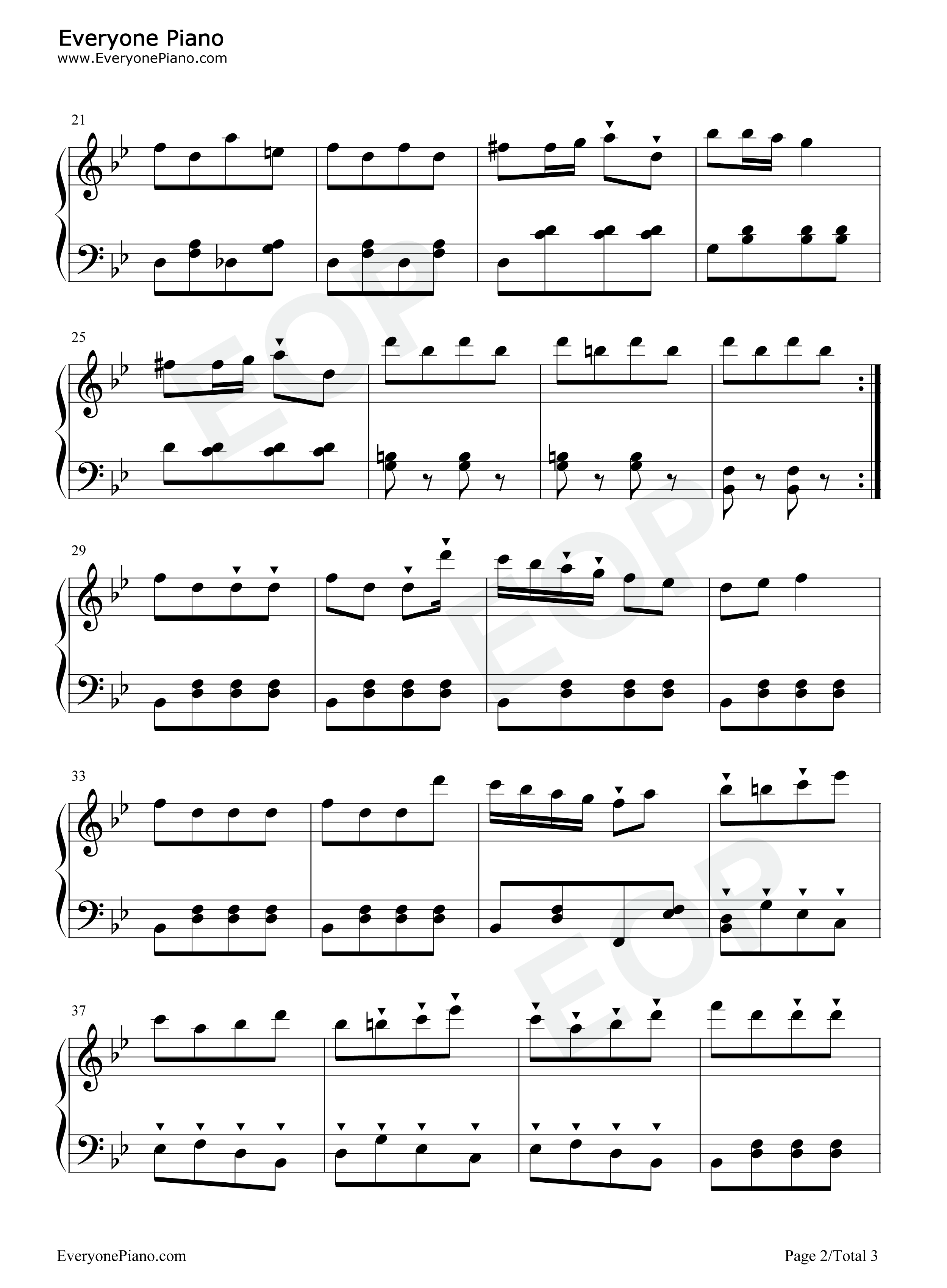 土耳其进行曲钢琴谱_贝多芬__Ludwig_van_Beethoven