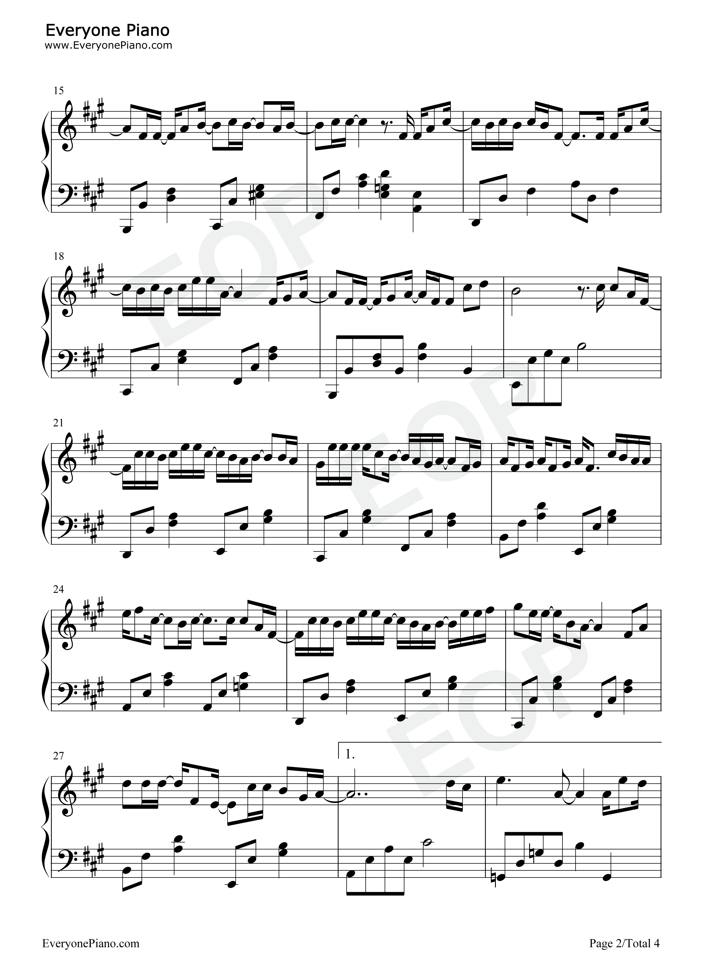 暗示分离钢琴谱_en