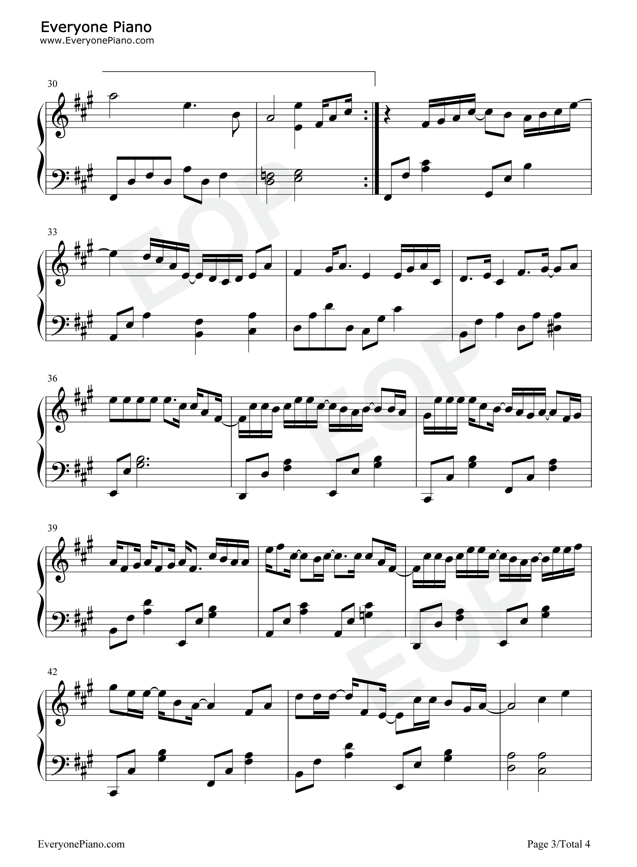 暗示分离钢琴谱_en