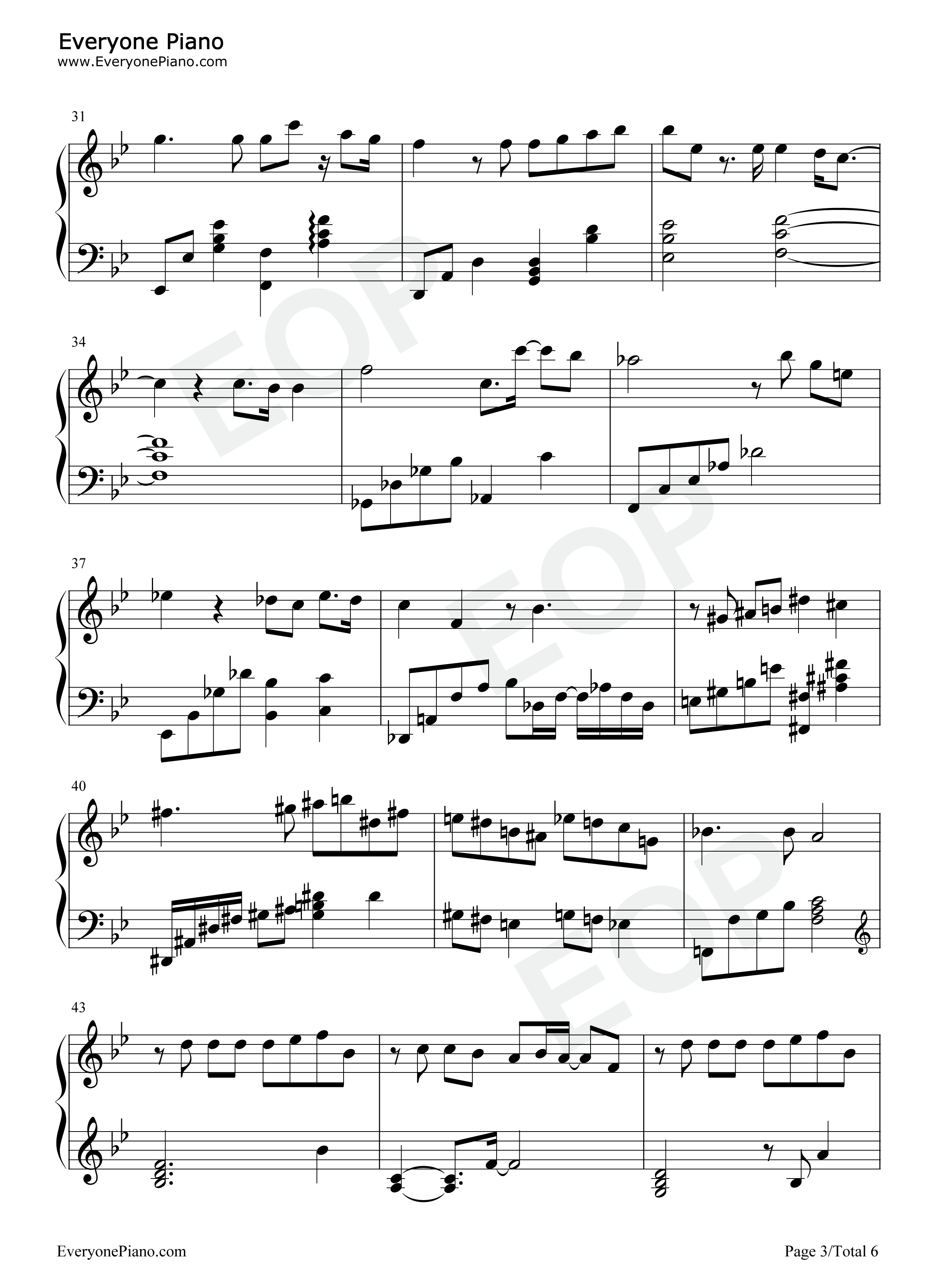 另一半钢琴谱_金池