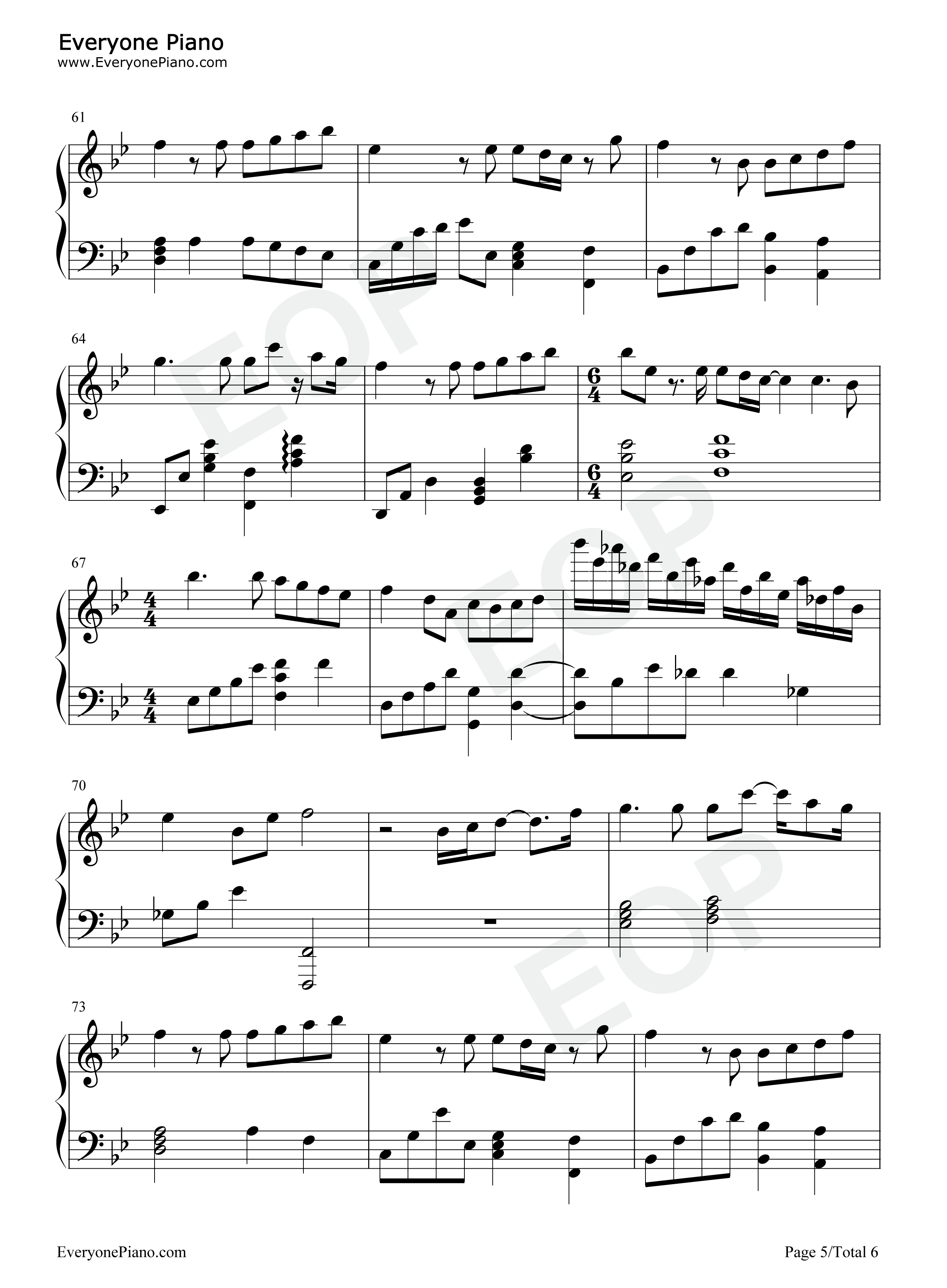 另一半钢琴谱_金池