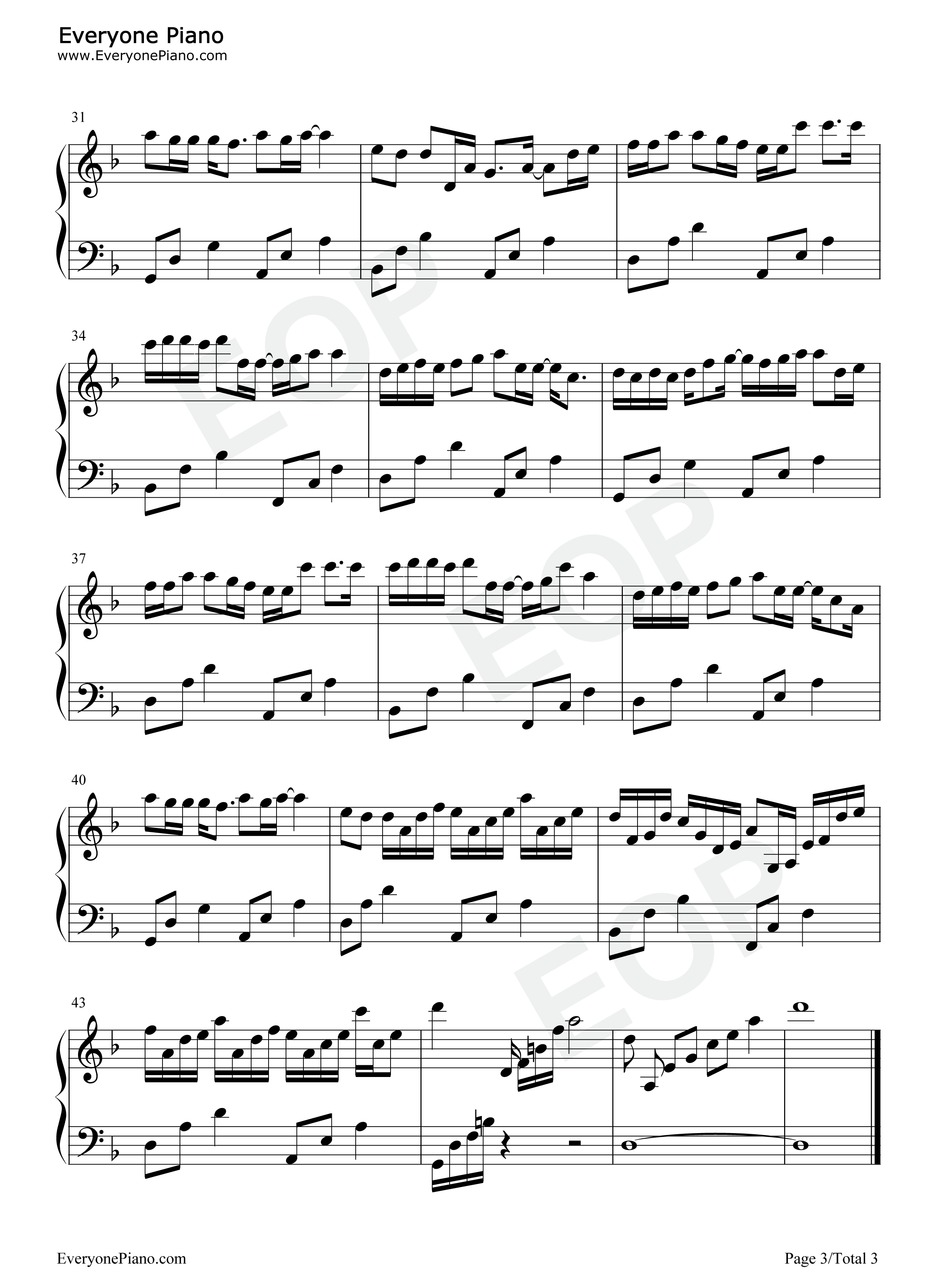 满天星辰不及你钢琴谱_ycccc