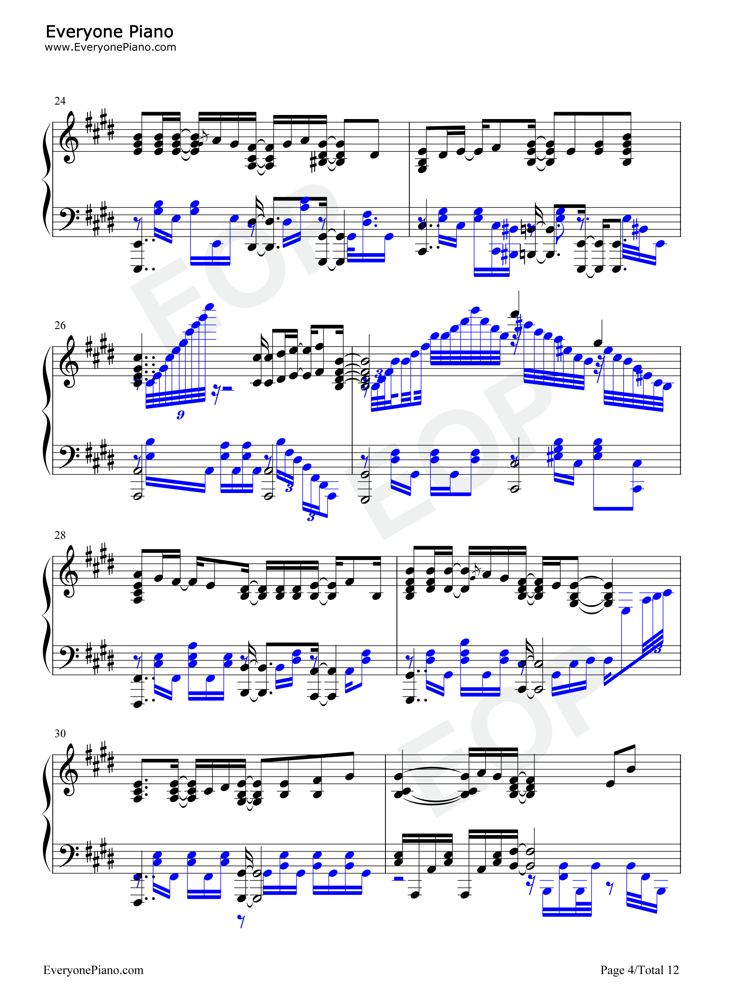 シリウス钢琴谱_蓝井艾露