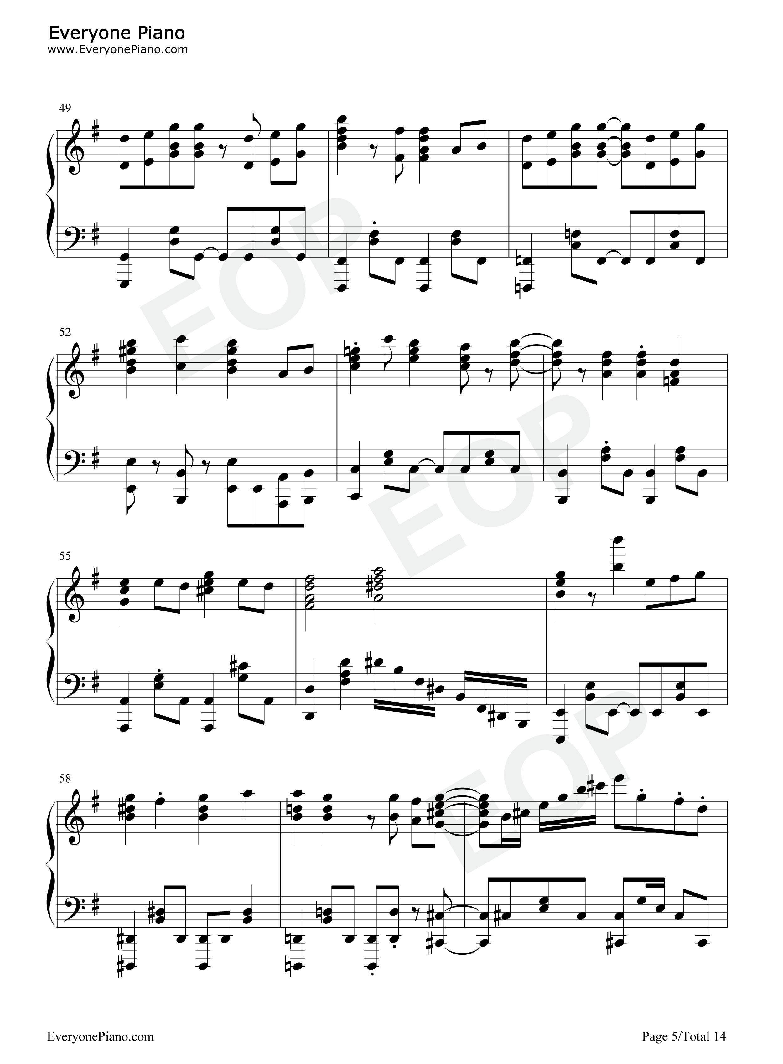 まっすぐ钢琴谱_大原由衣子