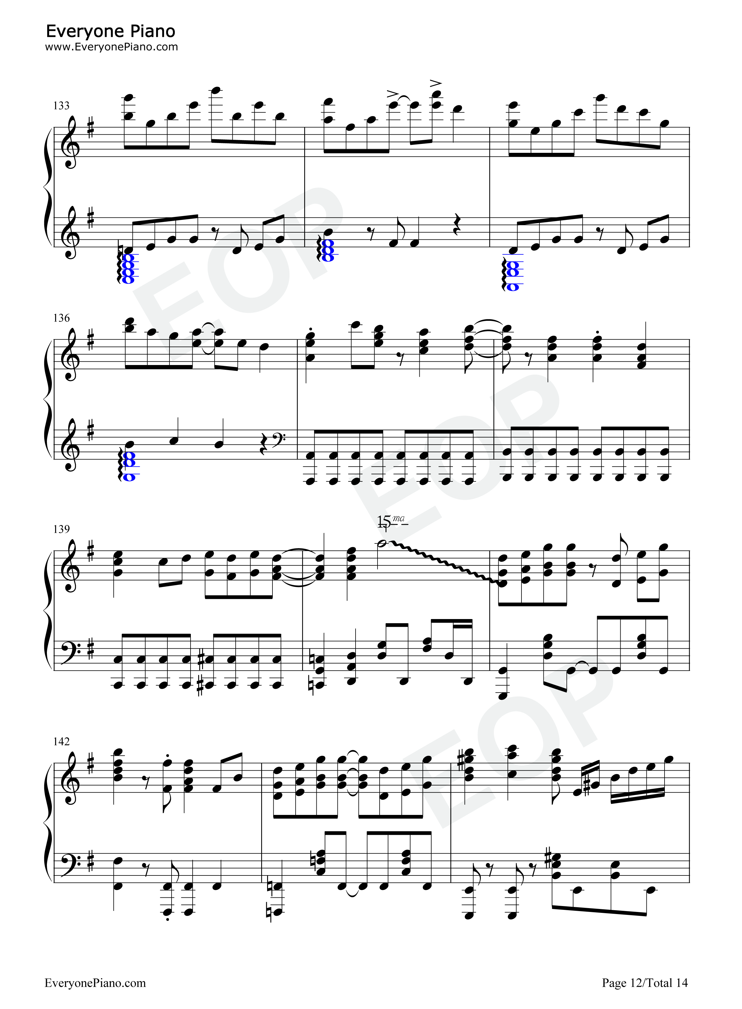 まっすぐ钢琴谱_大原由衣子