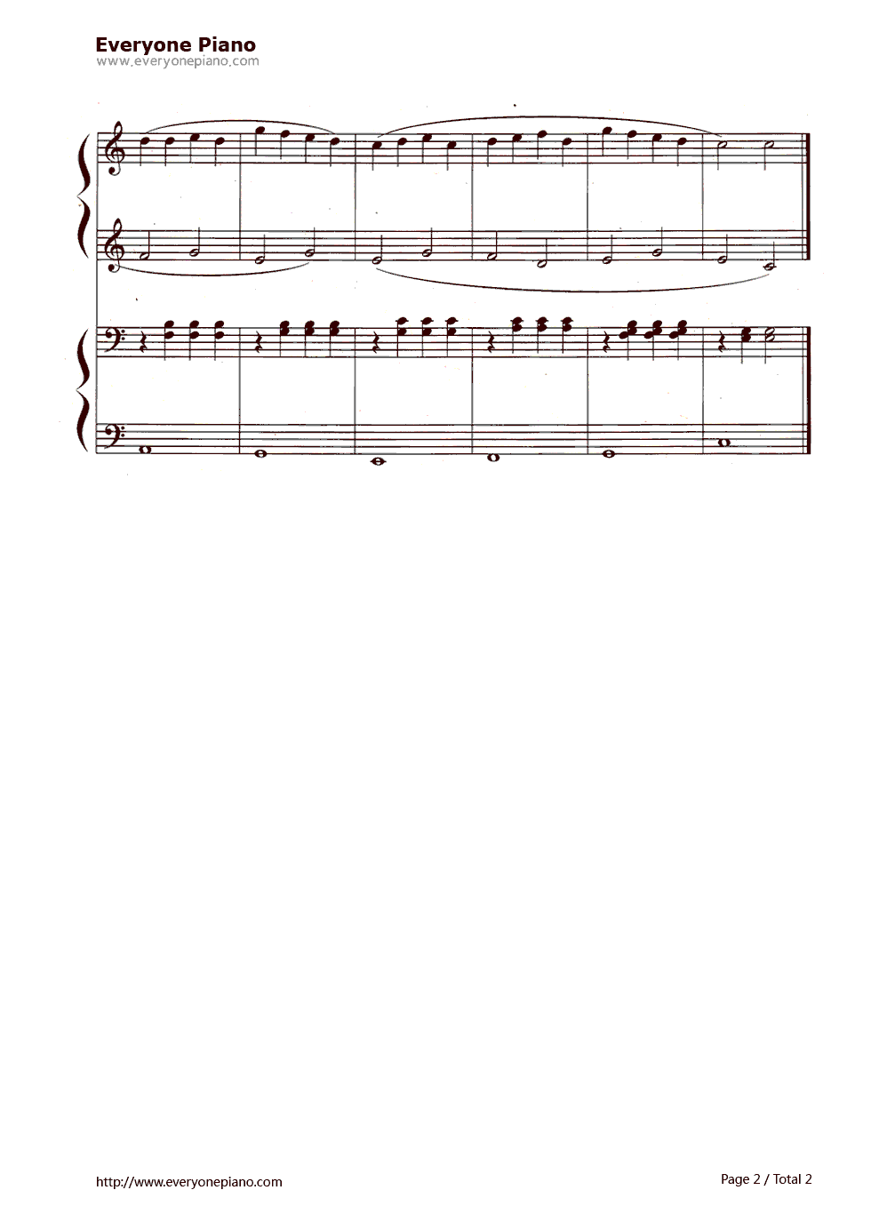 德国之歌钢琴谱_未知