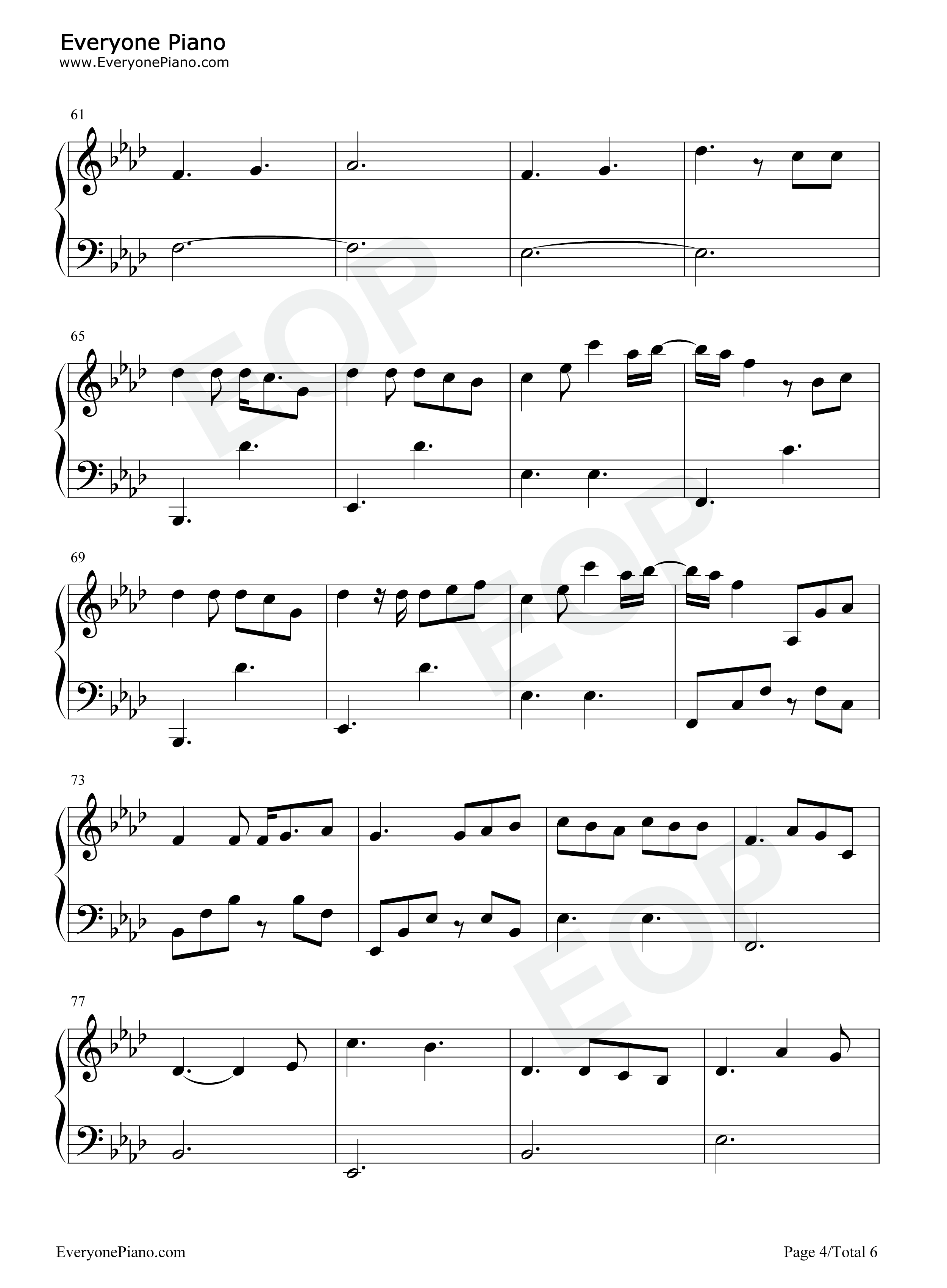 Glimpse_of_Us钢琴谱_Joji