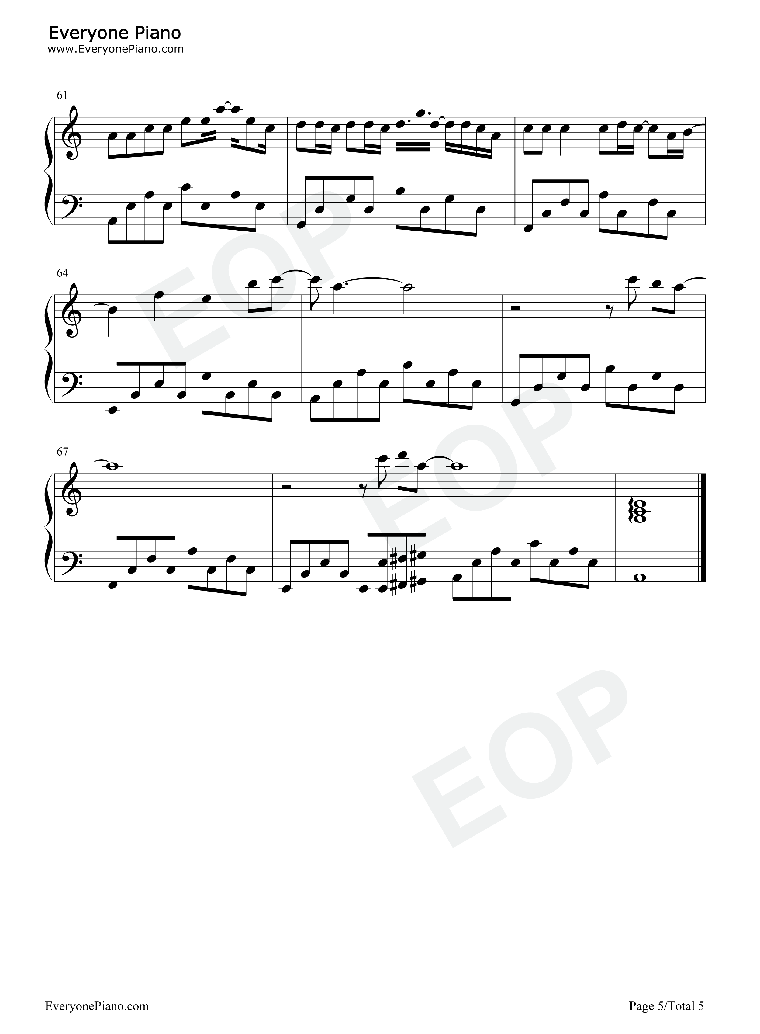 被驯服的象钢琴谱_蔡健雅