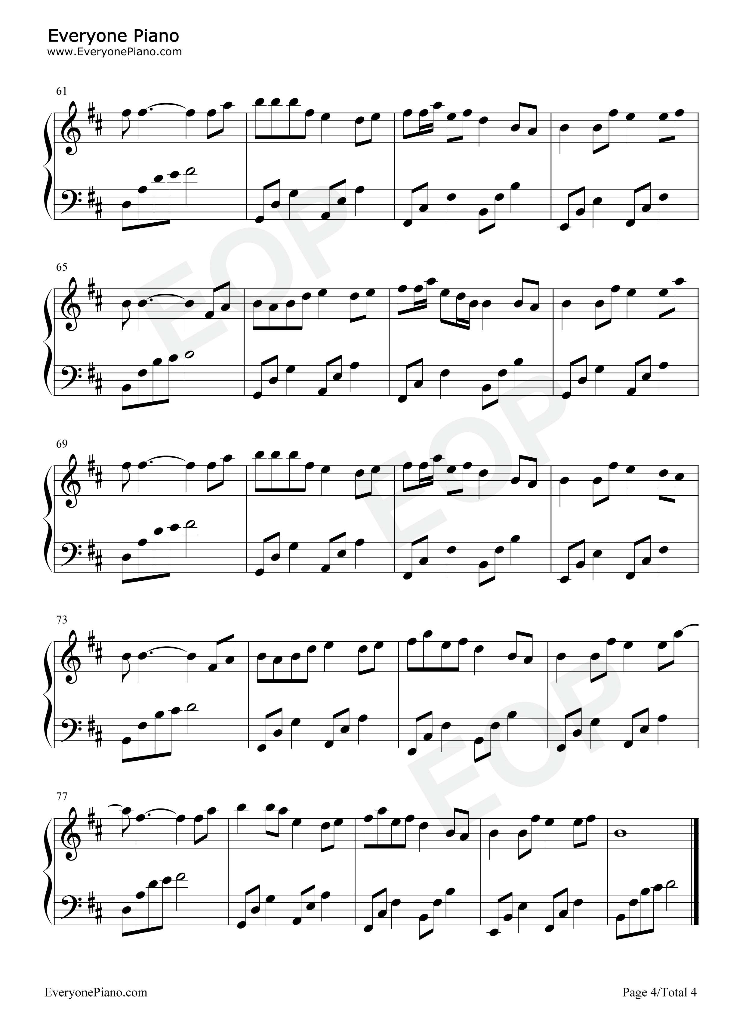 我是夜里的孤独钢琴谱_大美