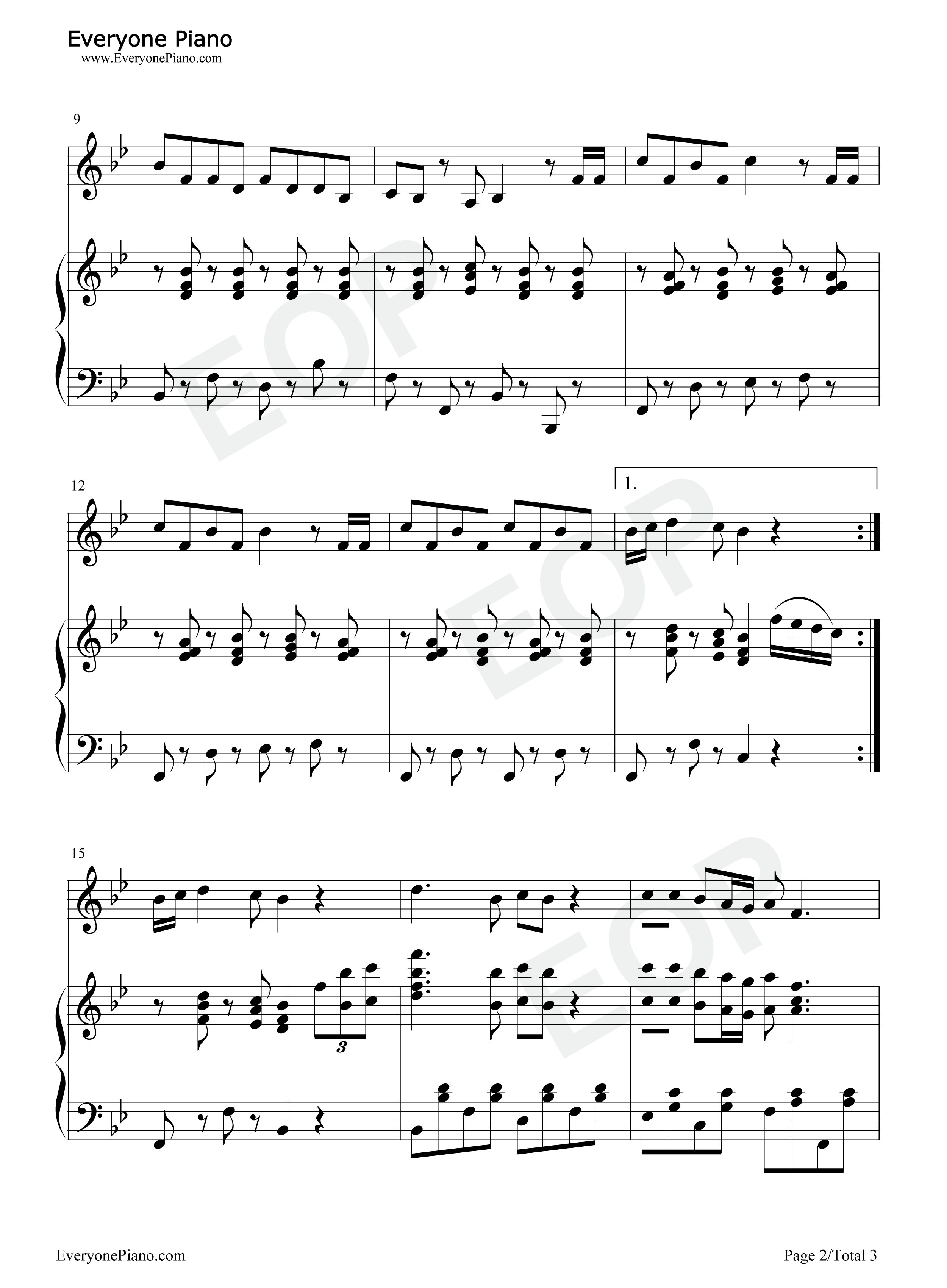 爱我中华钢琴谱_宋祖英_韦唯