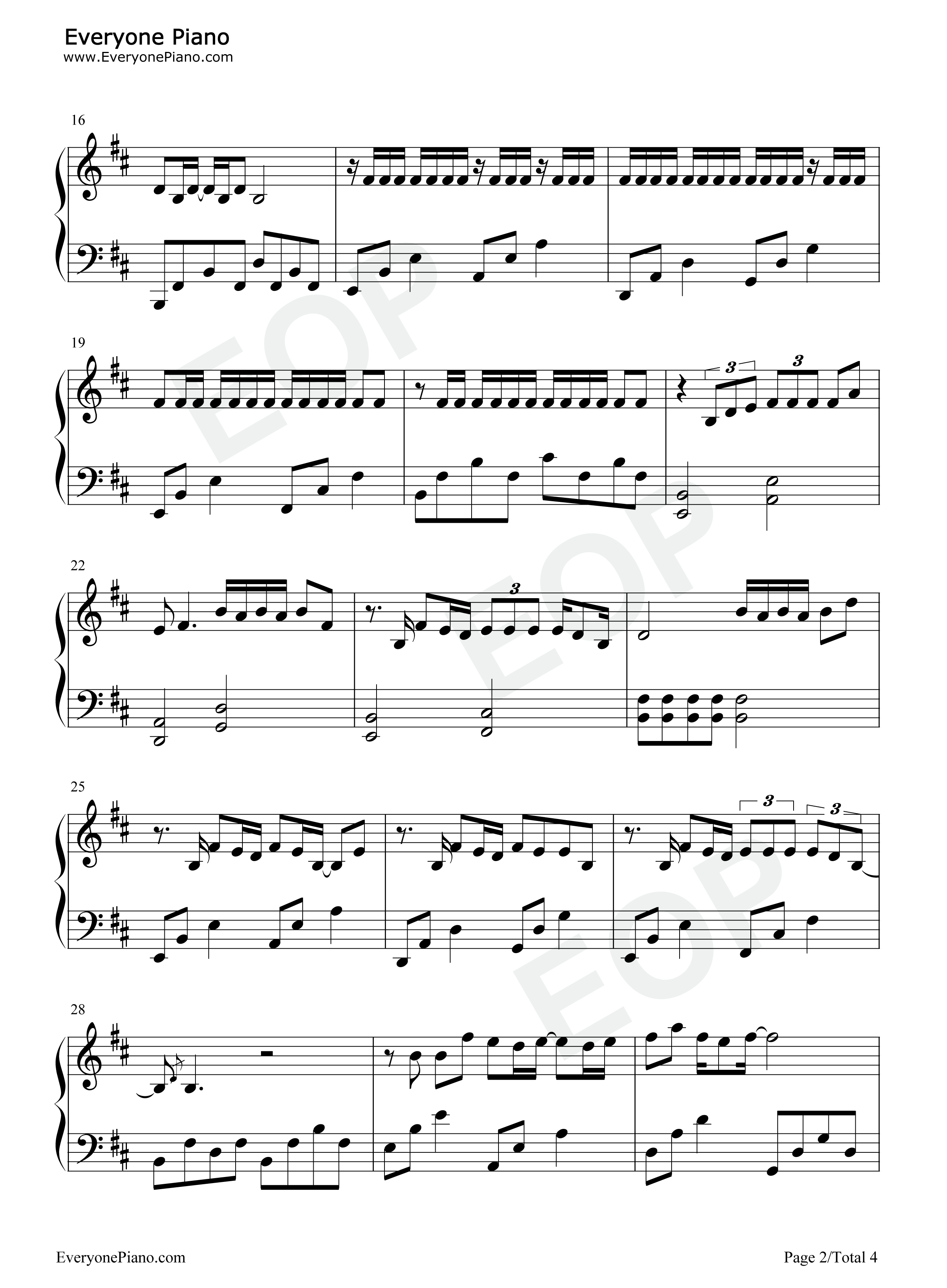 再见莫妮卡钢琴谱_彭席彦_Franky弗兰奇