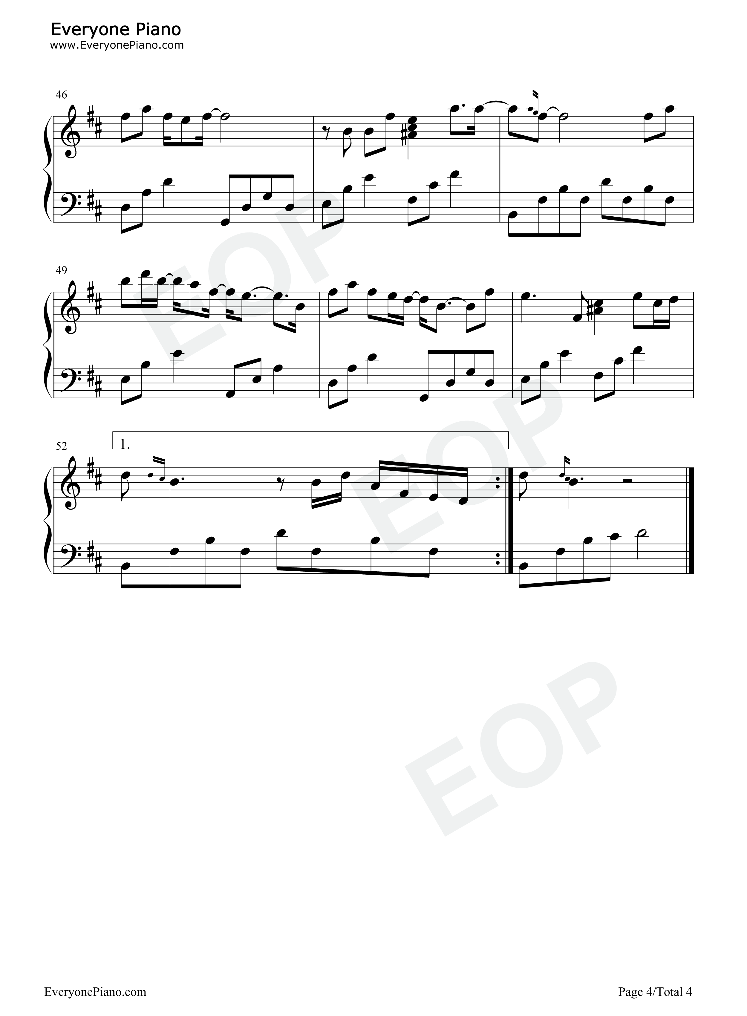 再见莫妮卡钢琴谱_彭席彦_Franky弗兰奇