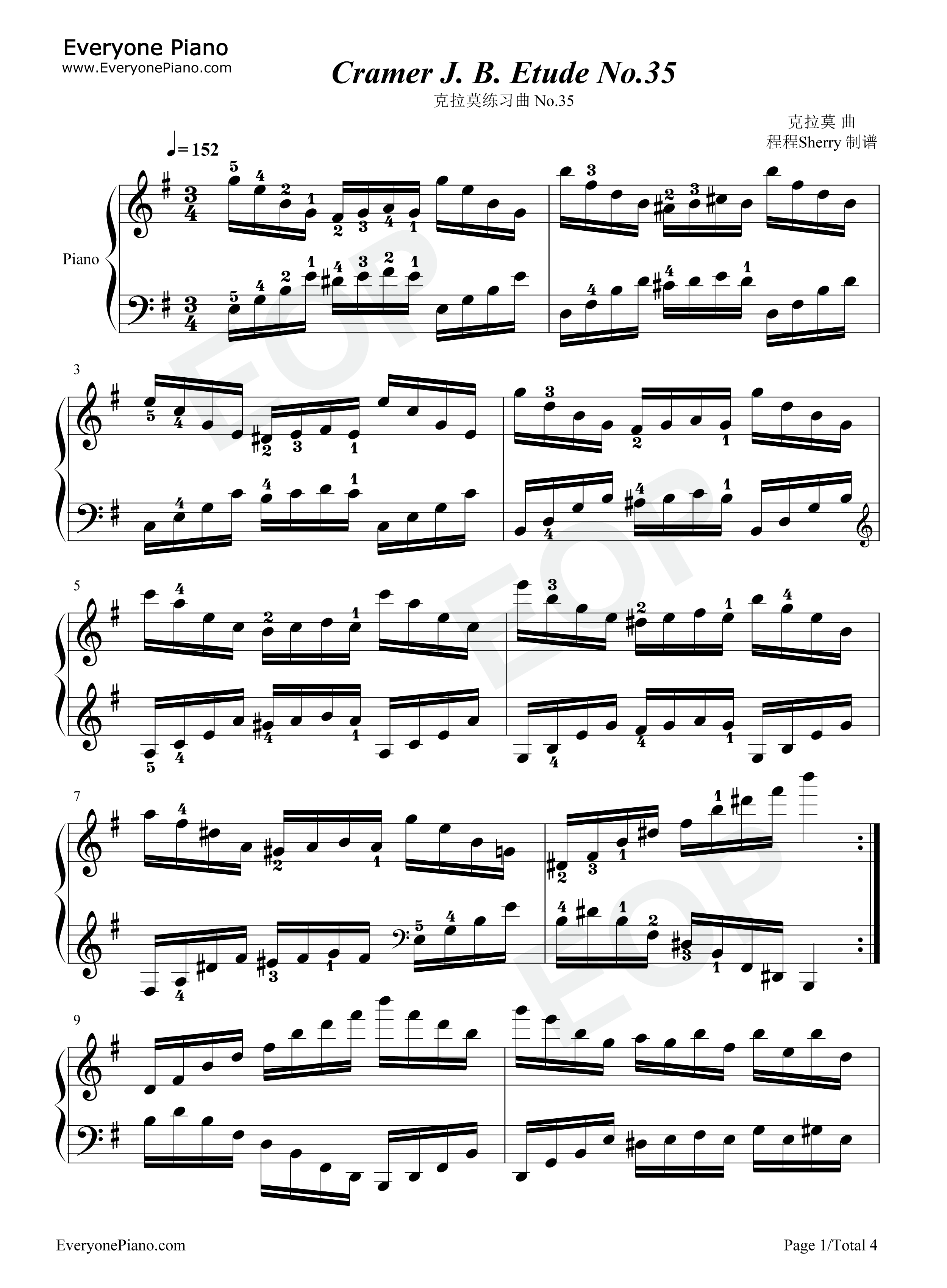 克拉莫练习曲_No_35钢琴谱_克拉莫