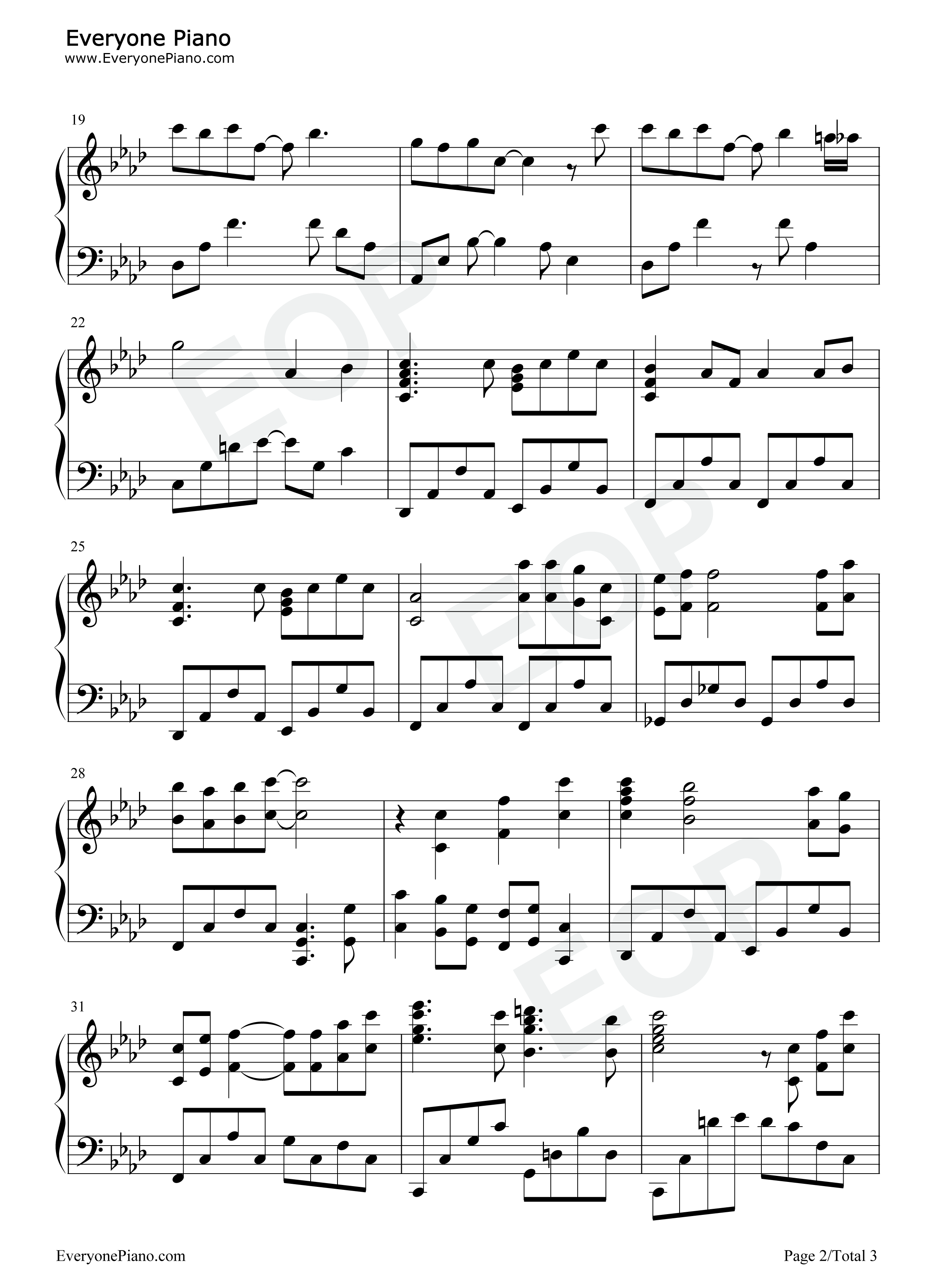 阿西达卡战记钢琴谱_久石让