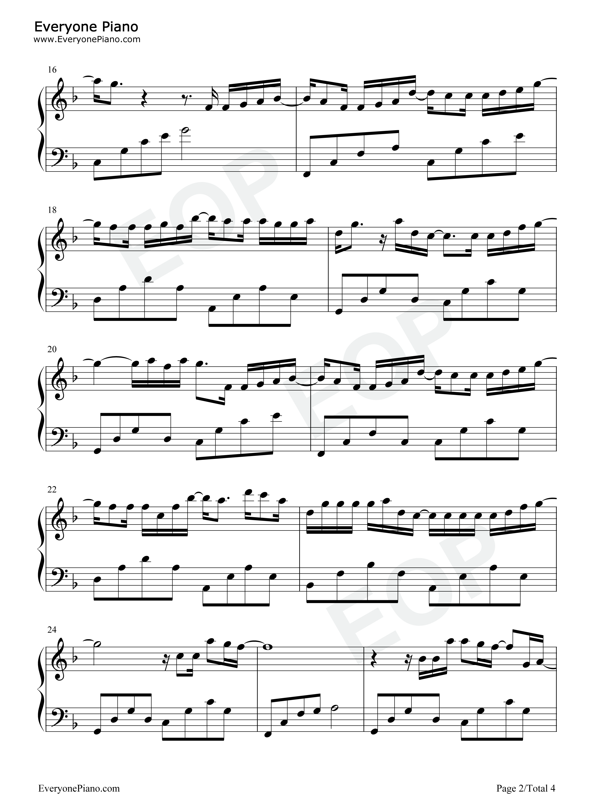 可钢琴谱_薛之谦_张靓颖