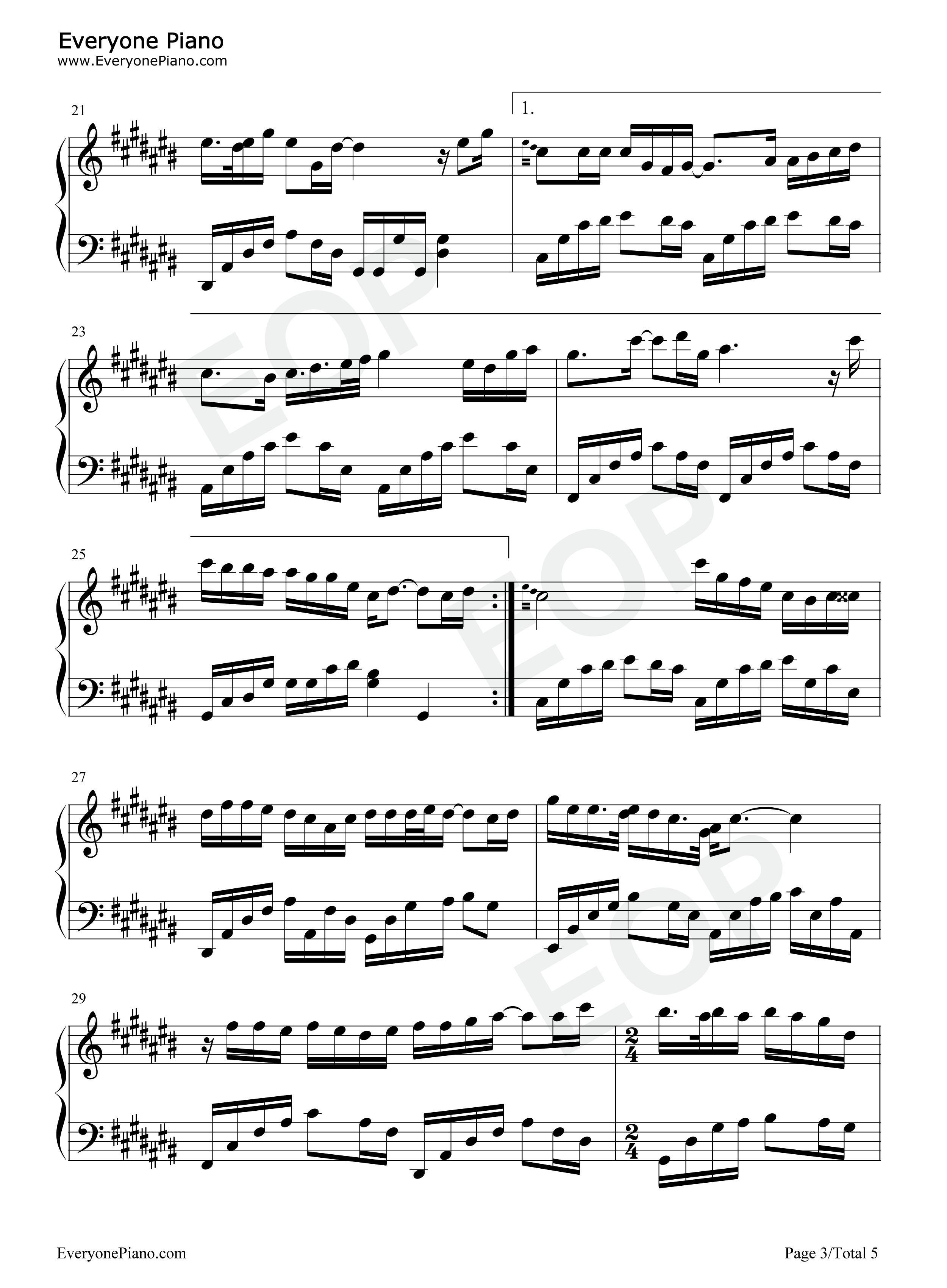 看得最远的地方钢琴谱_张韶涵_毛不易