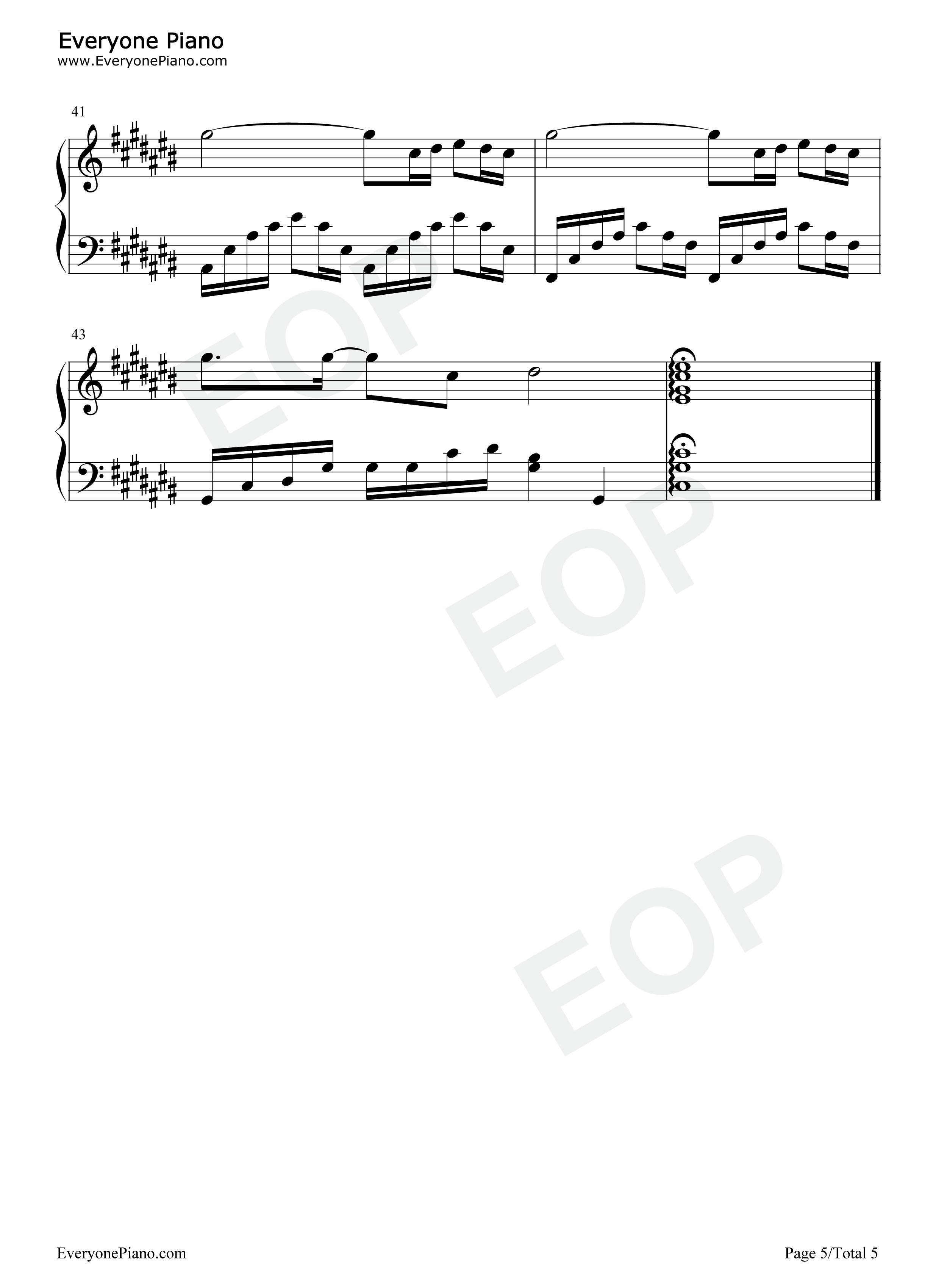 看得最远的地方钢琴谱_张韶涵_毛不易