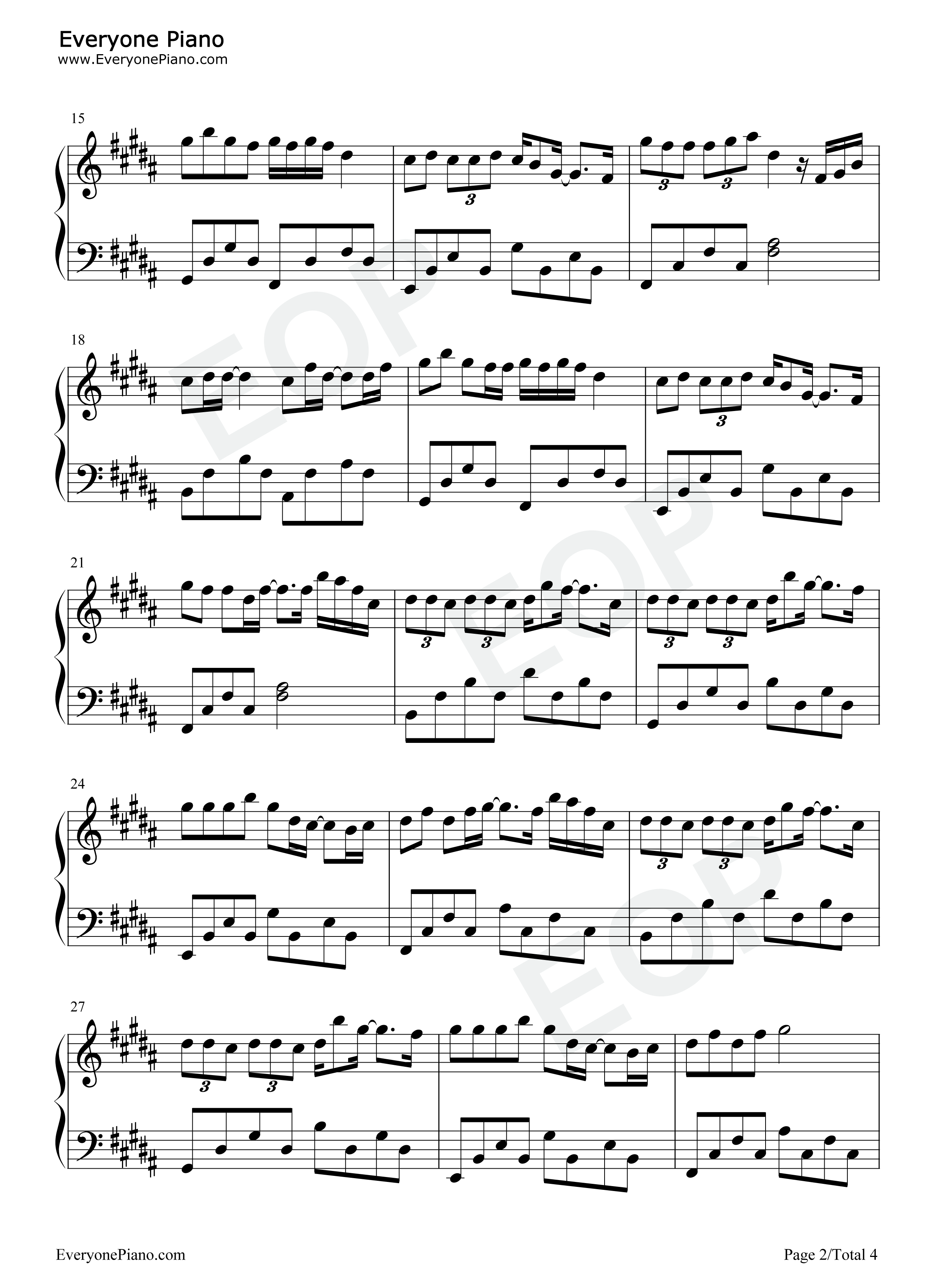 我会好好的钢琴谱_王心凌